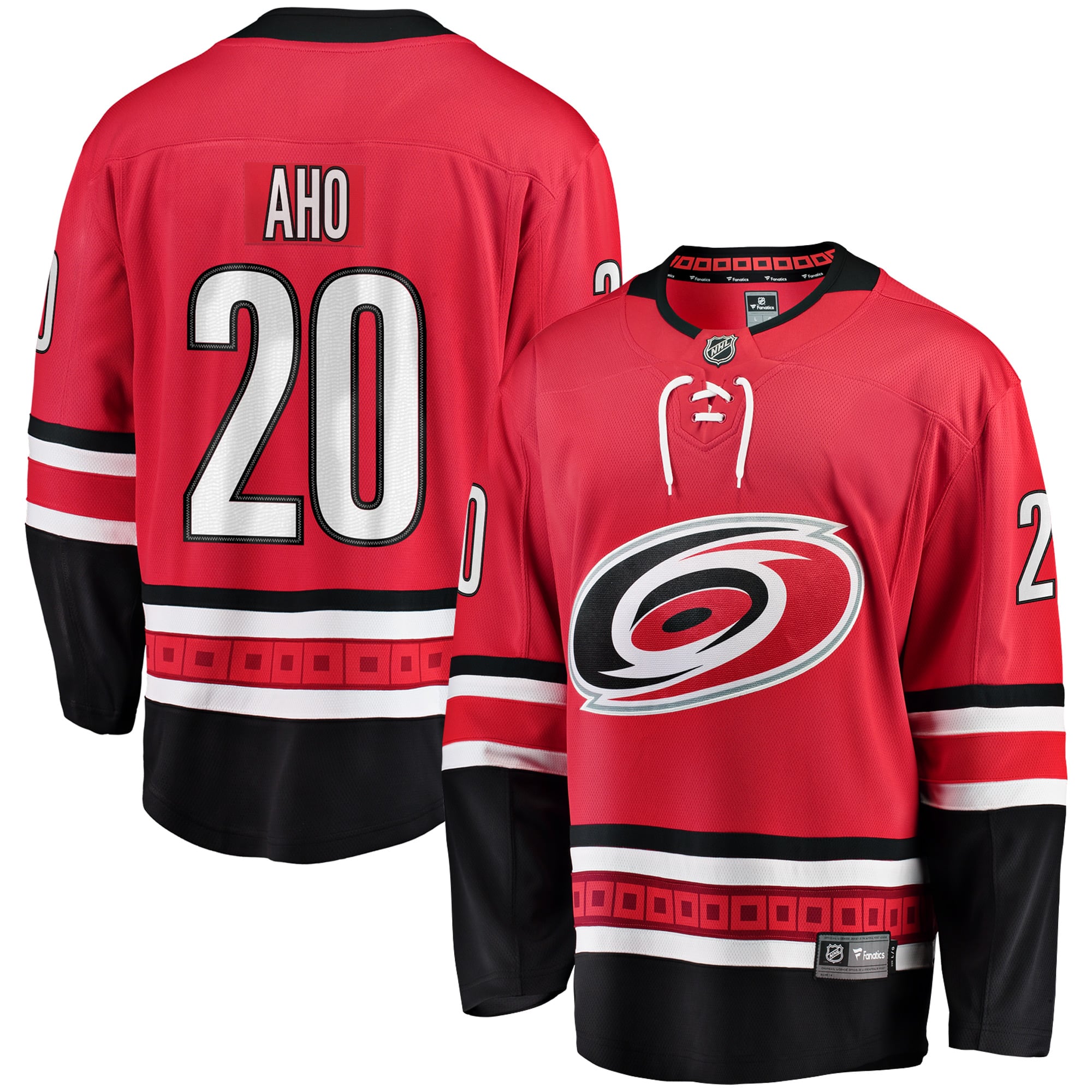 Sebastian Aho Carolina Hurricanes Home Breakaway Jersey - Red - Image 2