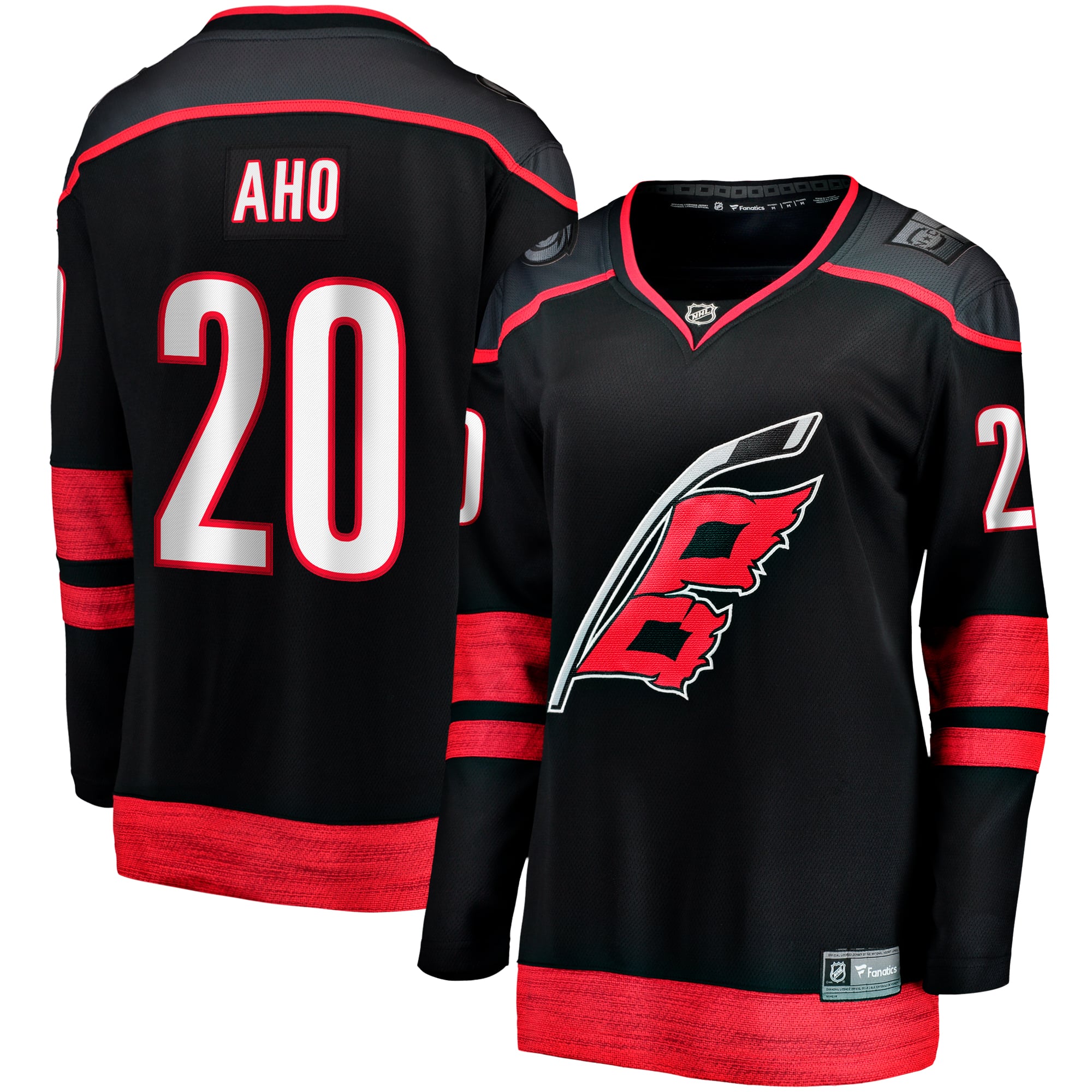 Sebastian Aho Carolina Hurricanes Women's Home Breakaway Player Jersey - Black
