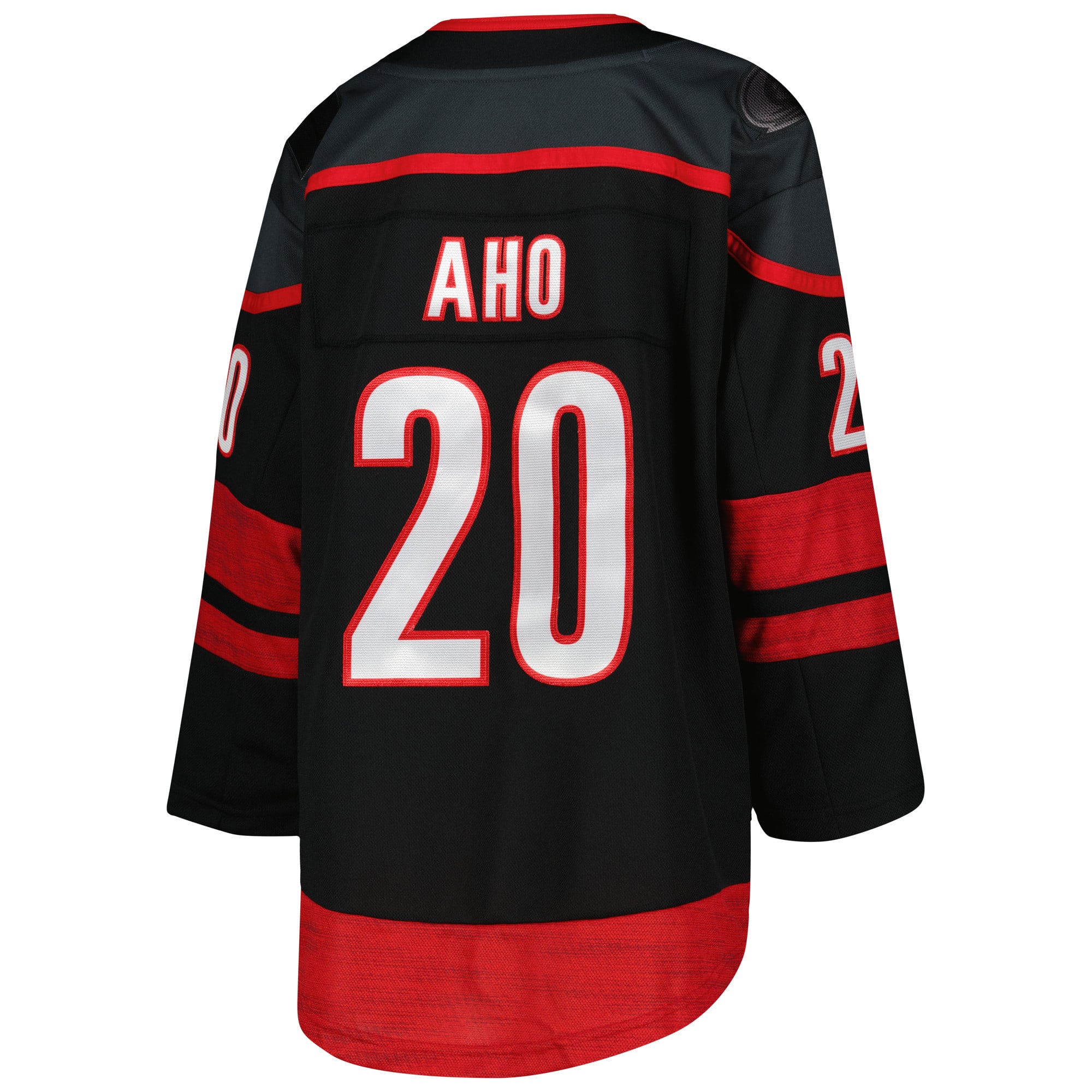 Sebastian Aho Carolina Hurricanes Youth Home Premier Player Jersey - Black - Image 4