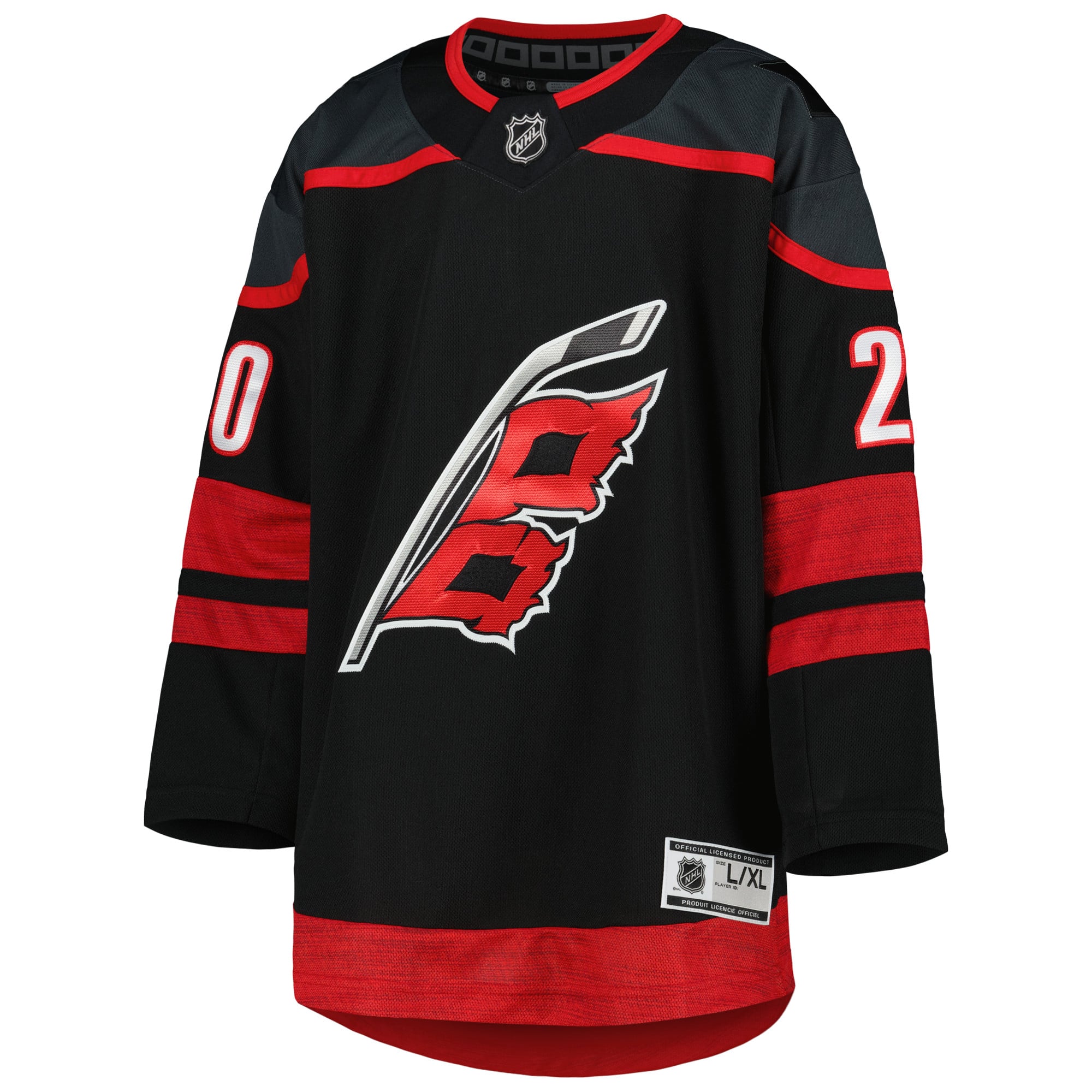 Sebastian Aho Carolina Hurricanes Youth Home Premier Player Jersey - Black - Image 3