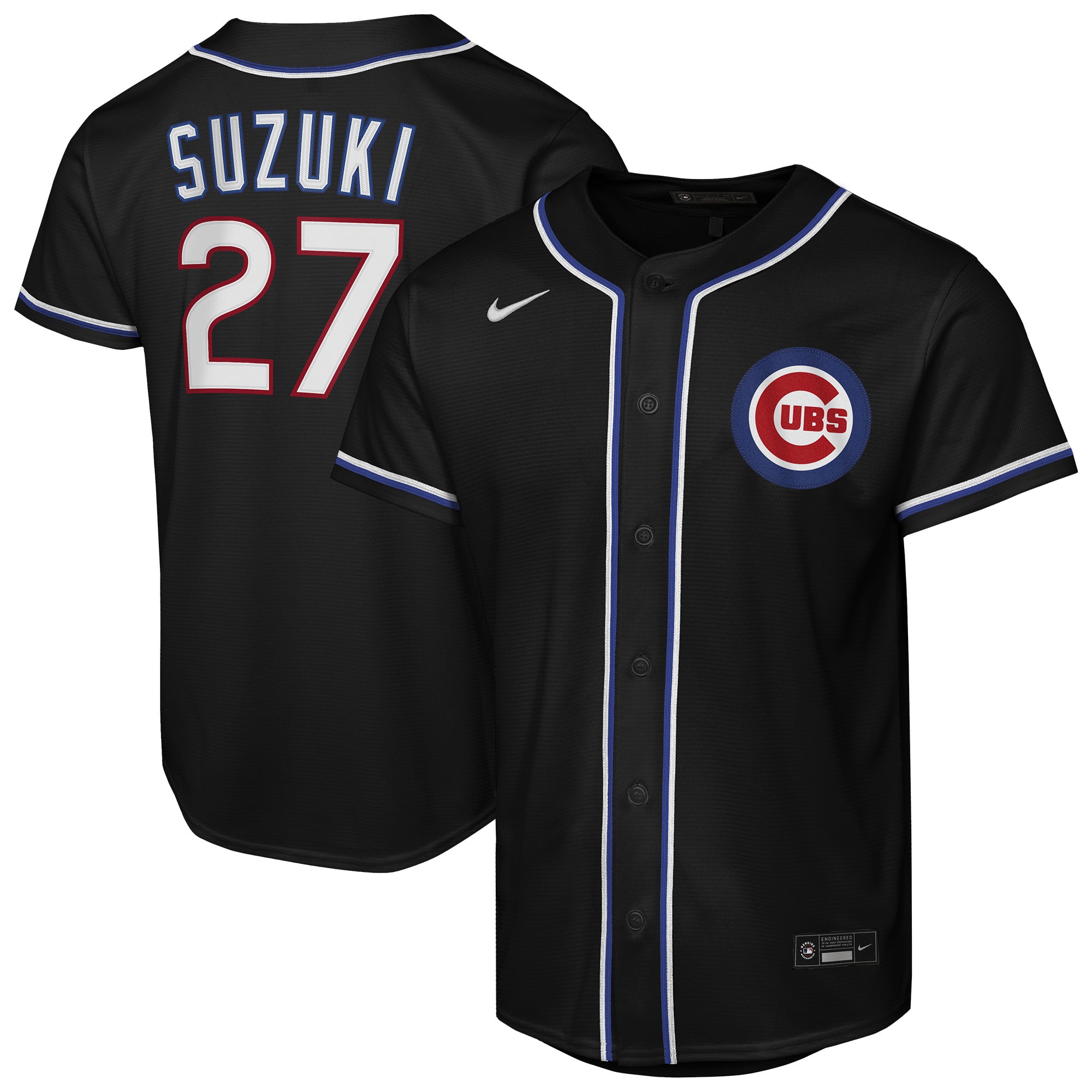 Seiya Suzuki Chicago Cubs Youth Fashion Player Jersey - Black - Image 2