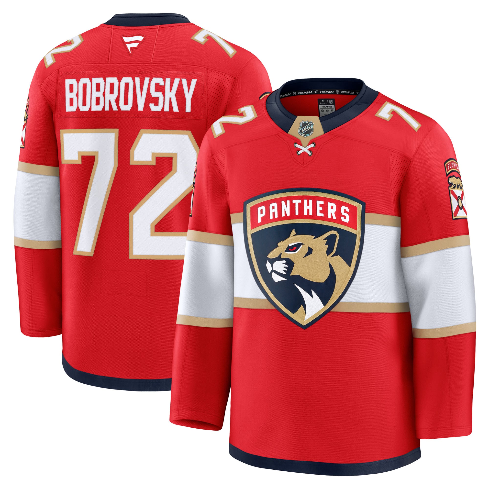 Sergei Bobrovsky Florida Panthers Premium Jersey - Red - Image 2