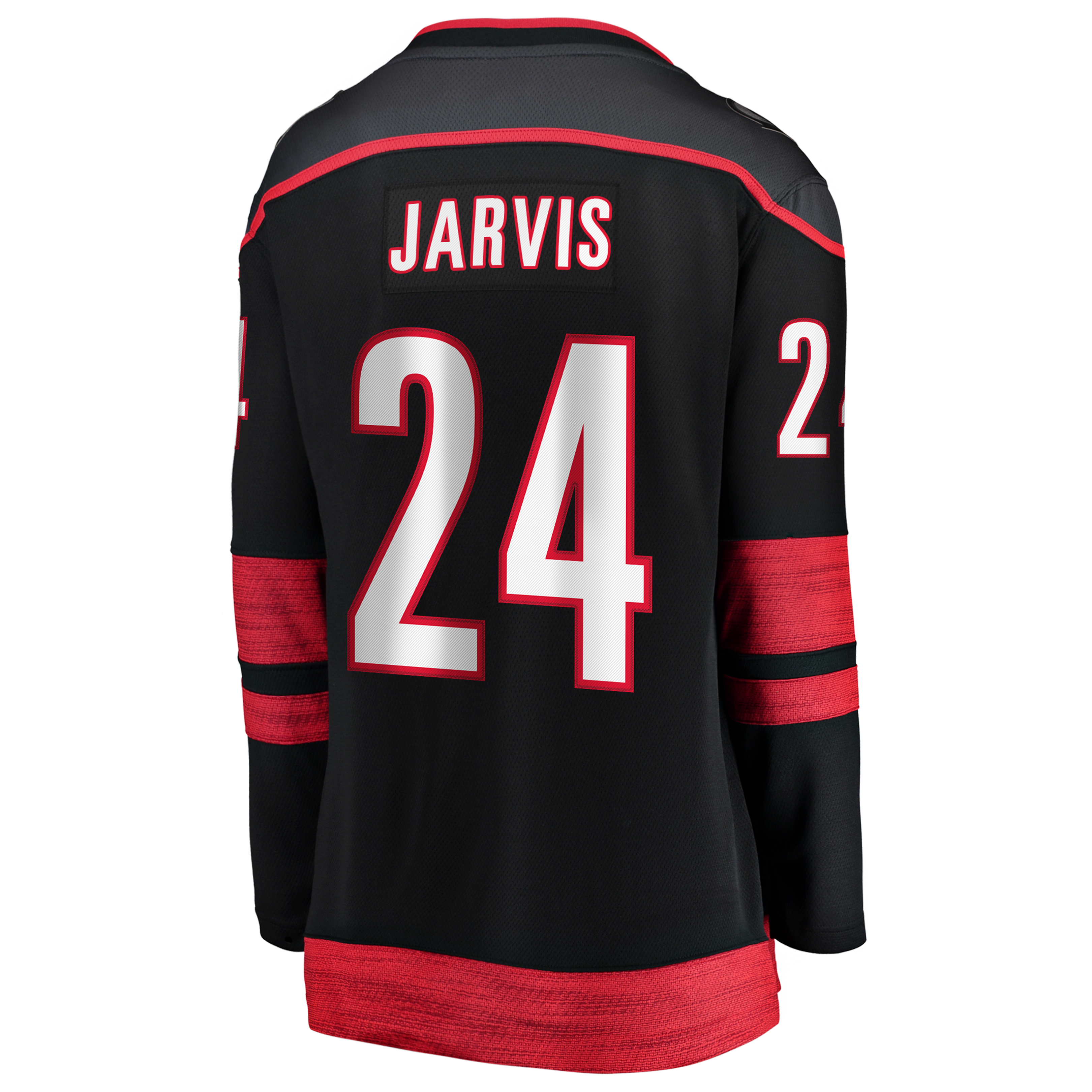 Seth Jarvis Carolina Hurricanes Women's 2026 Stanley Cup Champions Home Breakaway Jersey - Black - Image 4