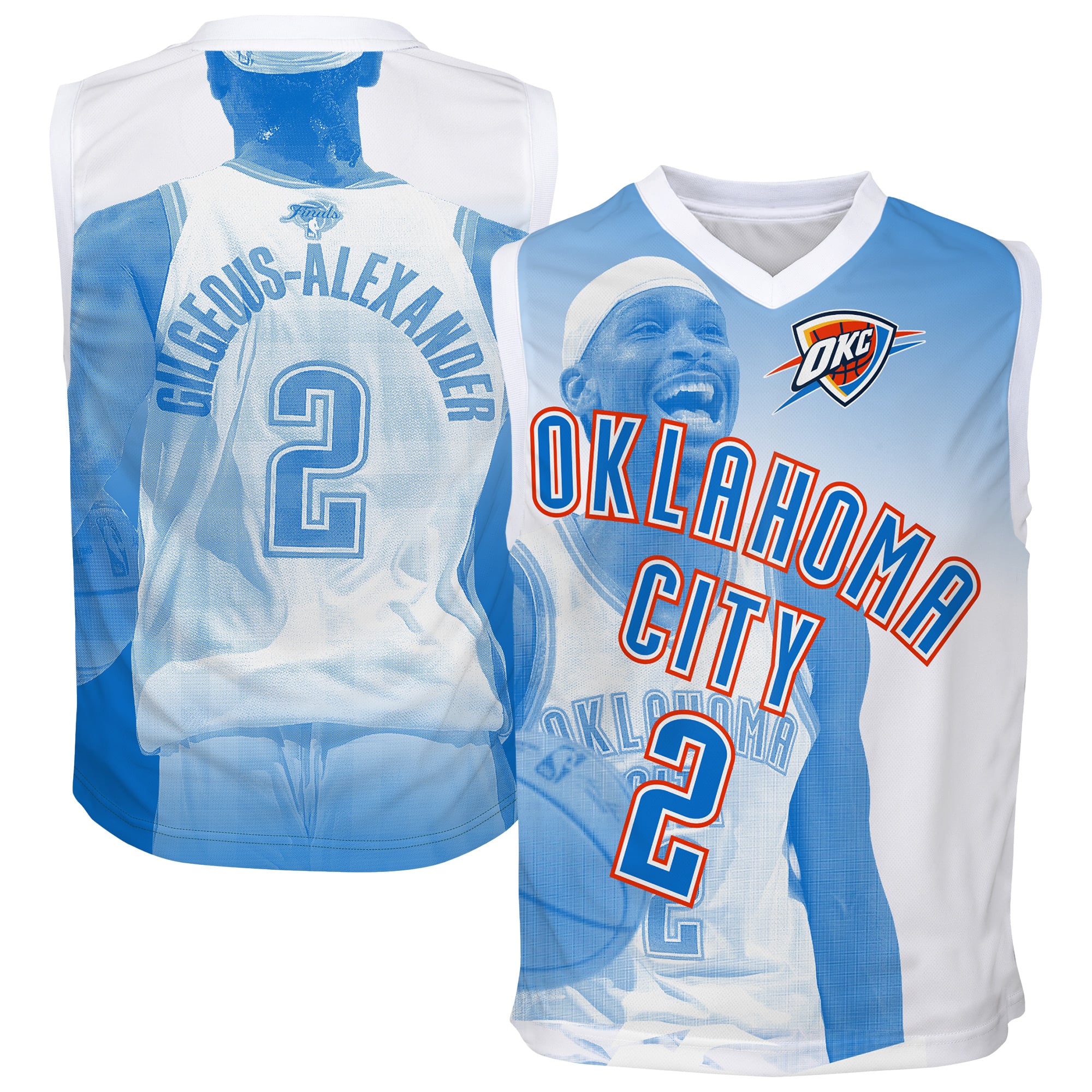 Shai Gilgeous-Alexander Oklahoma City Thunder Outerstuff Youth Hometown Fashion Jersey - Blue - Image 2