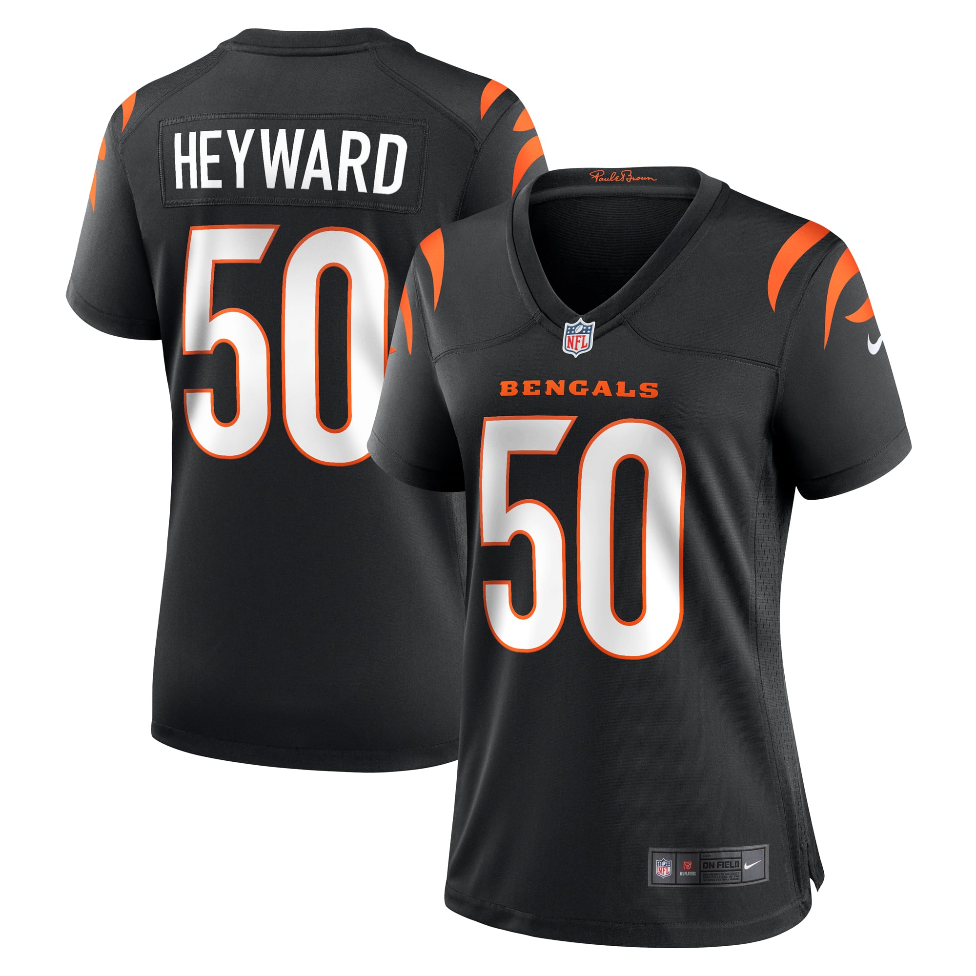 Shaka Heyward Cincinnati Bengals Women's Team Game Jersey - Black - Image 2