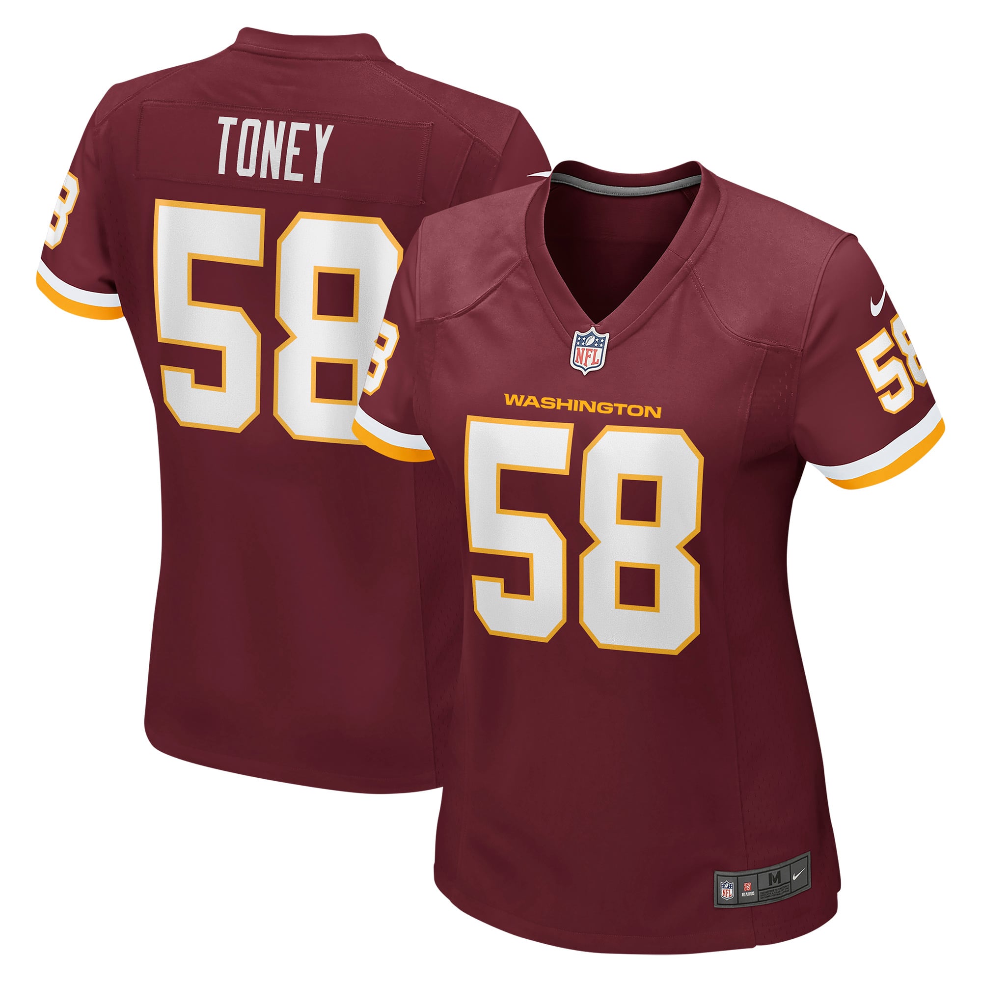 Shaka Toney Washington Football Team Women's Game Jersey - Burgundy - Image 2