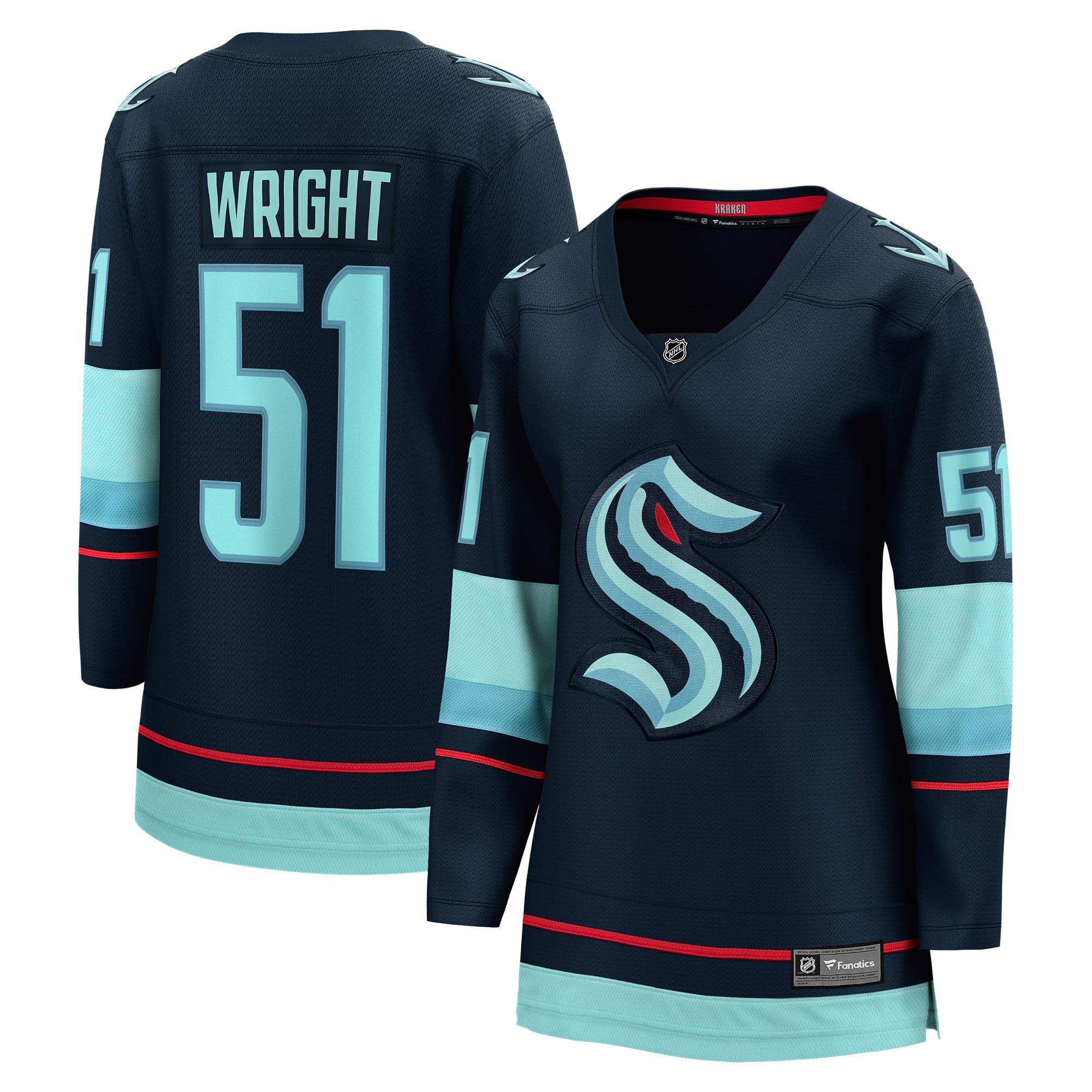 Shane Wright Seattle Kraken Women's Home Breakaway Jersey - Deep Sea Blue