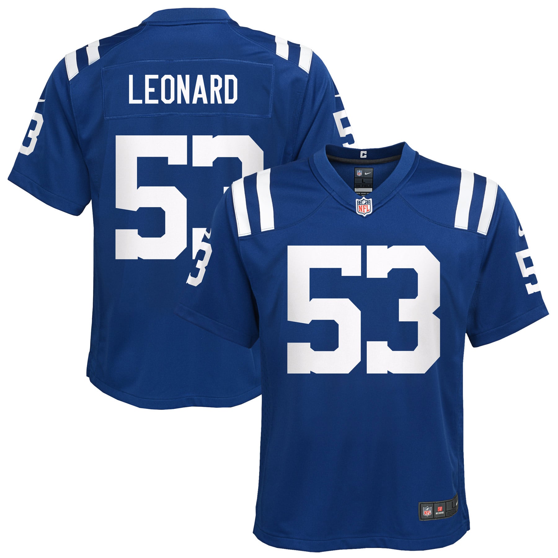 Shaquille Leonard Indianapolis Colts Youth Game Jersey - Royal - Image 2