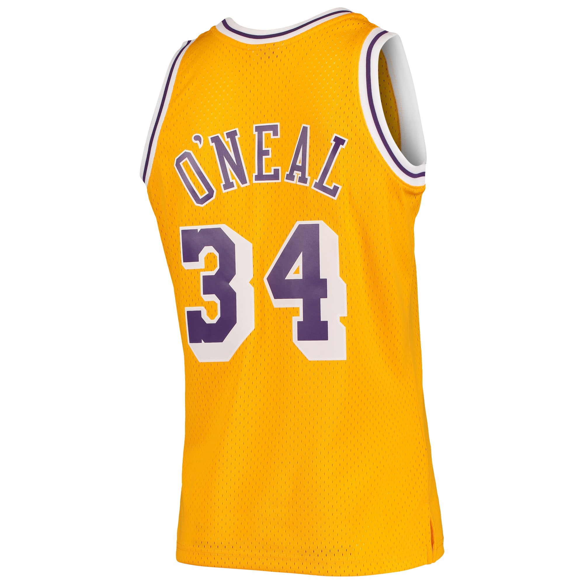 Shaquille O'Neal Los Angeles Lakers 1996/97 Hardwood Classics Swingman Jersey - Gold - Image 4
