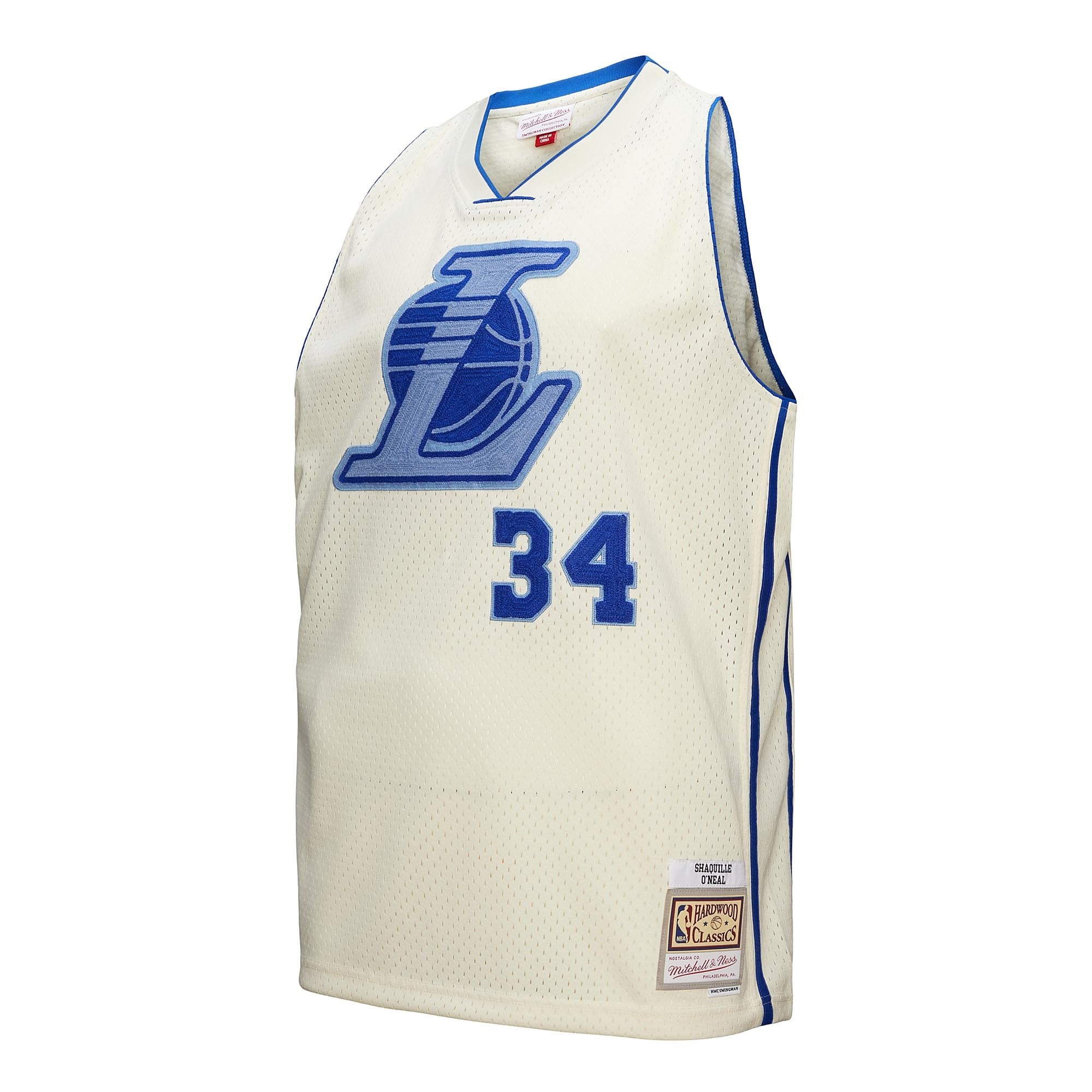 Shaquille O'Neal Los Angeles Lakers Chainstitch Swingman Jersey - Cream - Image 3