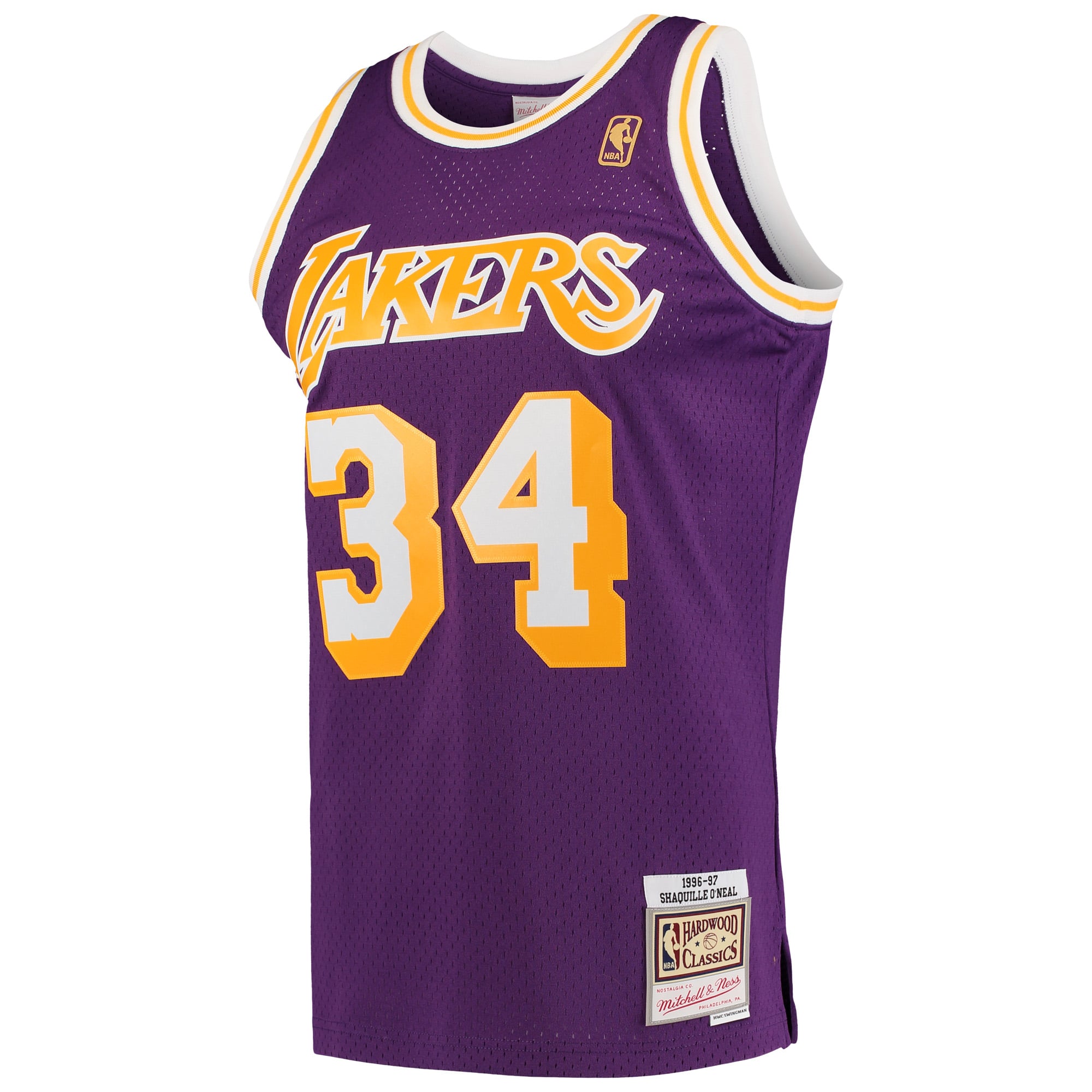 Shaquille O'Neal Los Angeles Lakers Hardwood Classics Swingman Jersey - Purple - Image 3