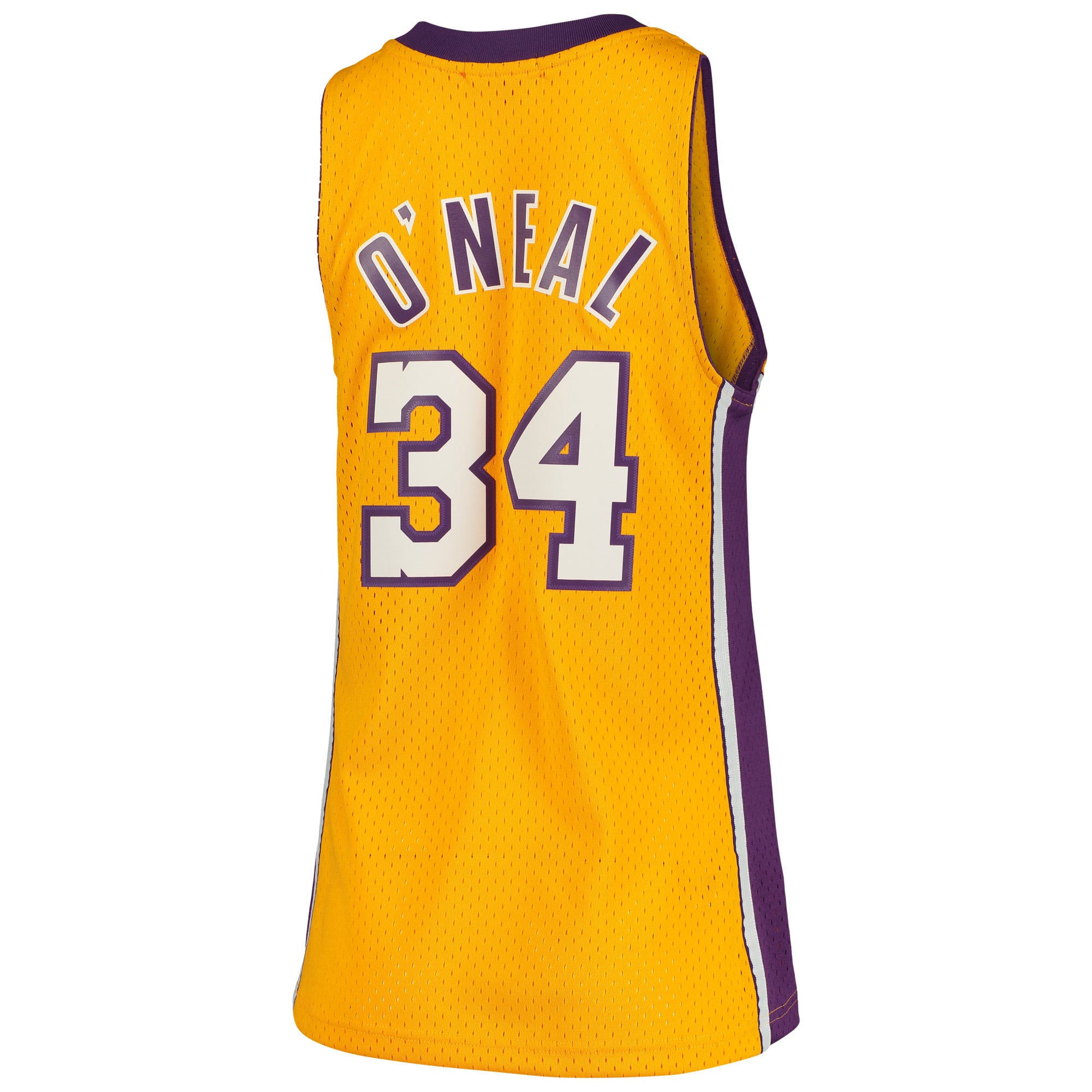 Shaquille O'Neal Los Angeles Lakers Women's 1999/00 Hardwood Classics Swingman Jersey - Gold - Image 4