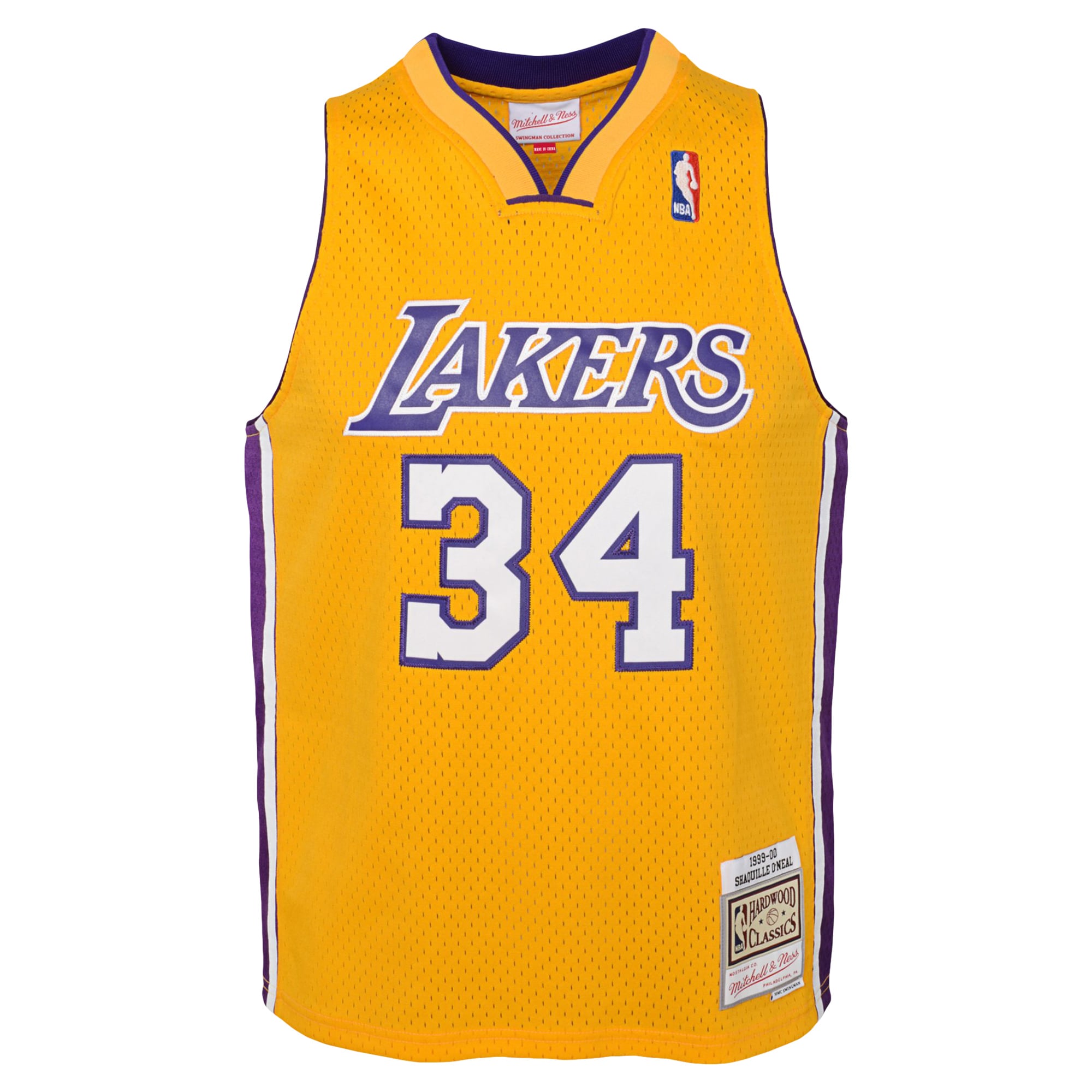 Shaquille O'Neal Los Angeles Lakers Youth 1999/00 Hardwood Classics Swingman Jersey - Gold - Image 3