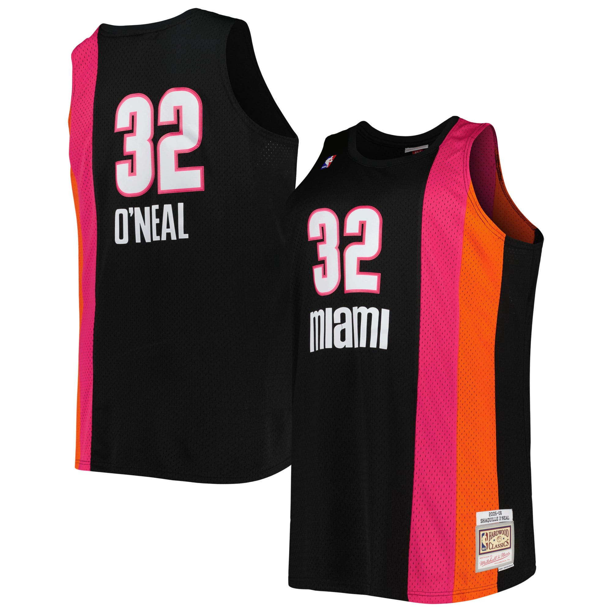 Shaquille O'Neal Miami Heat Big & Tall Hardwood Classics 2005/06 Swingman Jersey - Black - Image 2