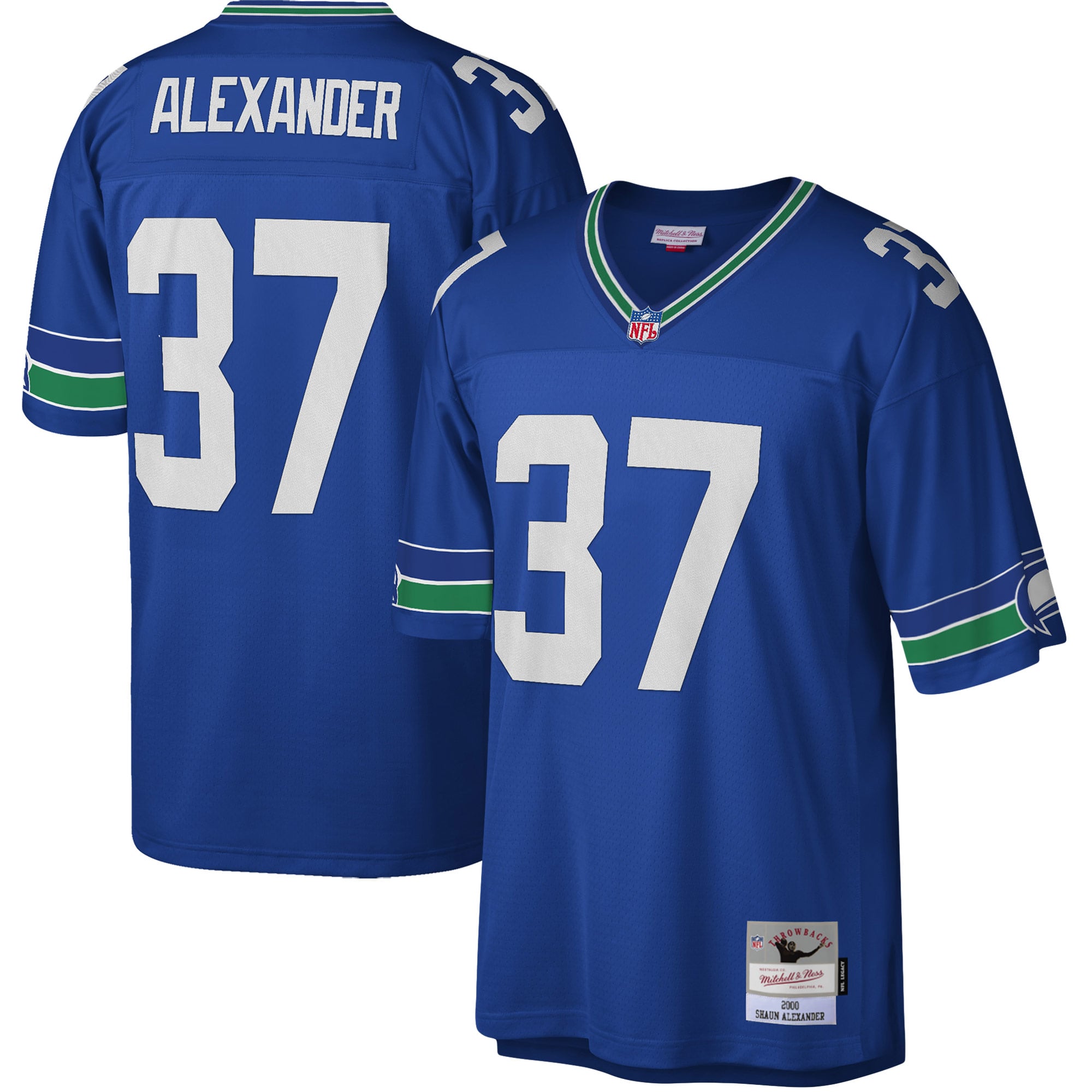 Shaun Alexander Seattle Seahawks Legacy Jersey - Royal - Image 2