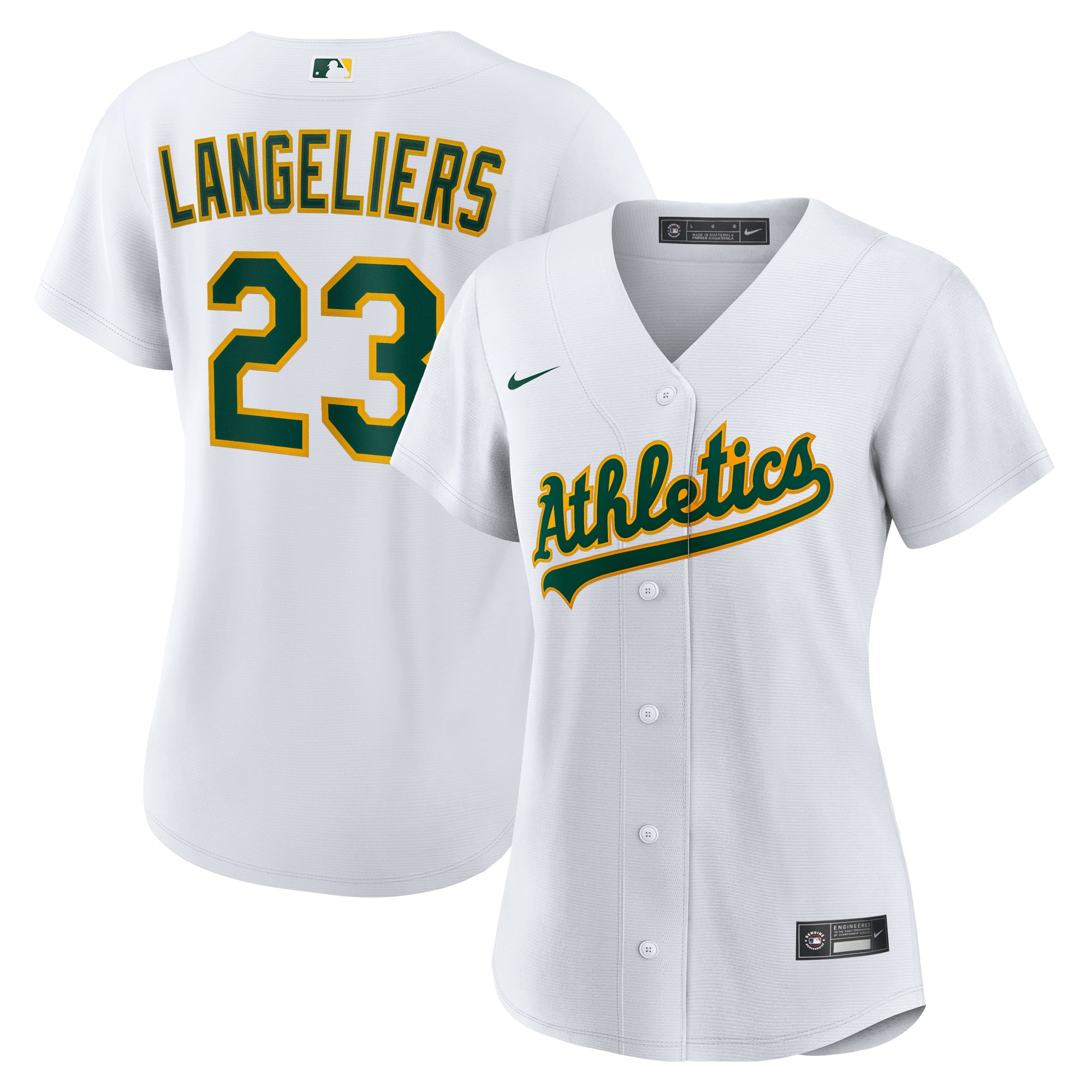 Shea Langeliers Athletics Women's Home Jersey - White - Image 2