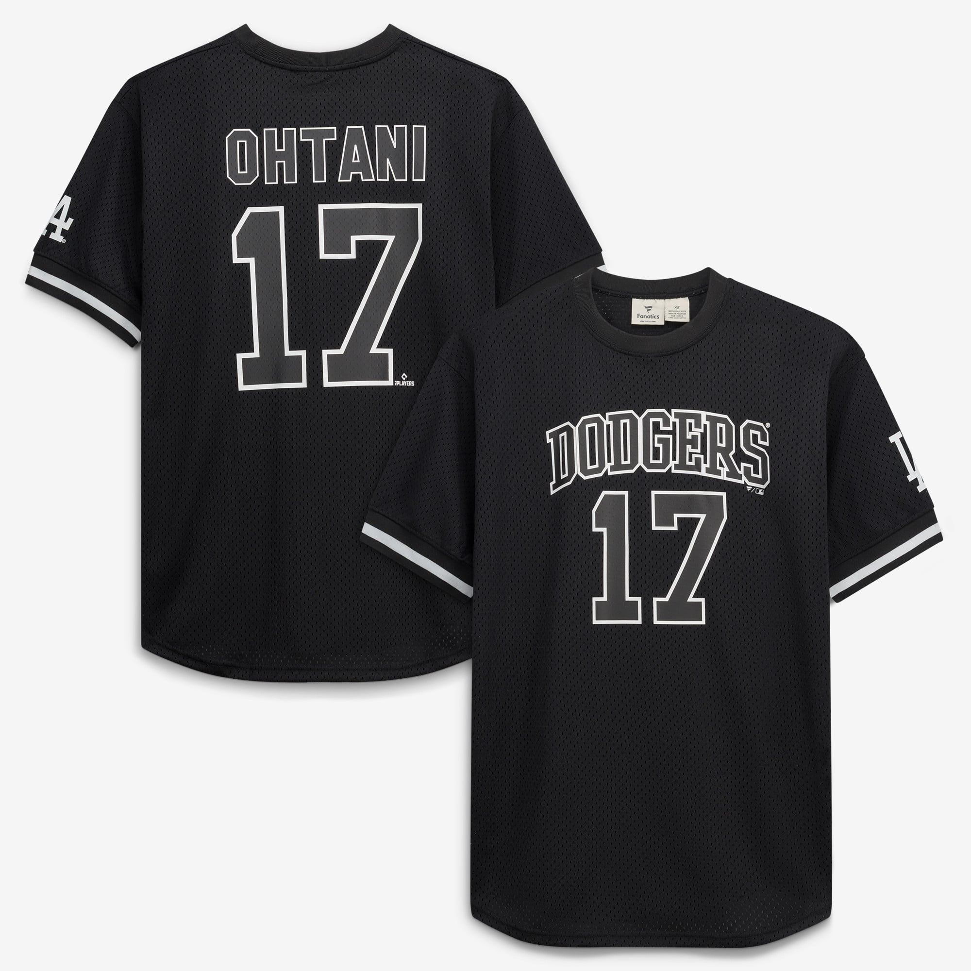 Shohei Ohtani Los Angeles Dodgers Big & Tall Heavyweight Mesh Jersey - Black/White