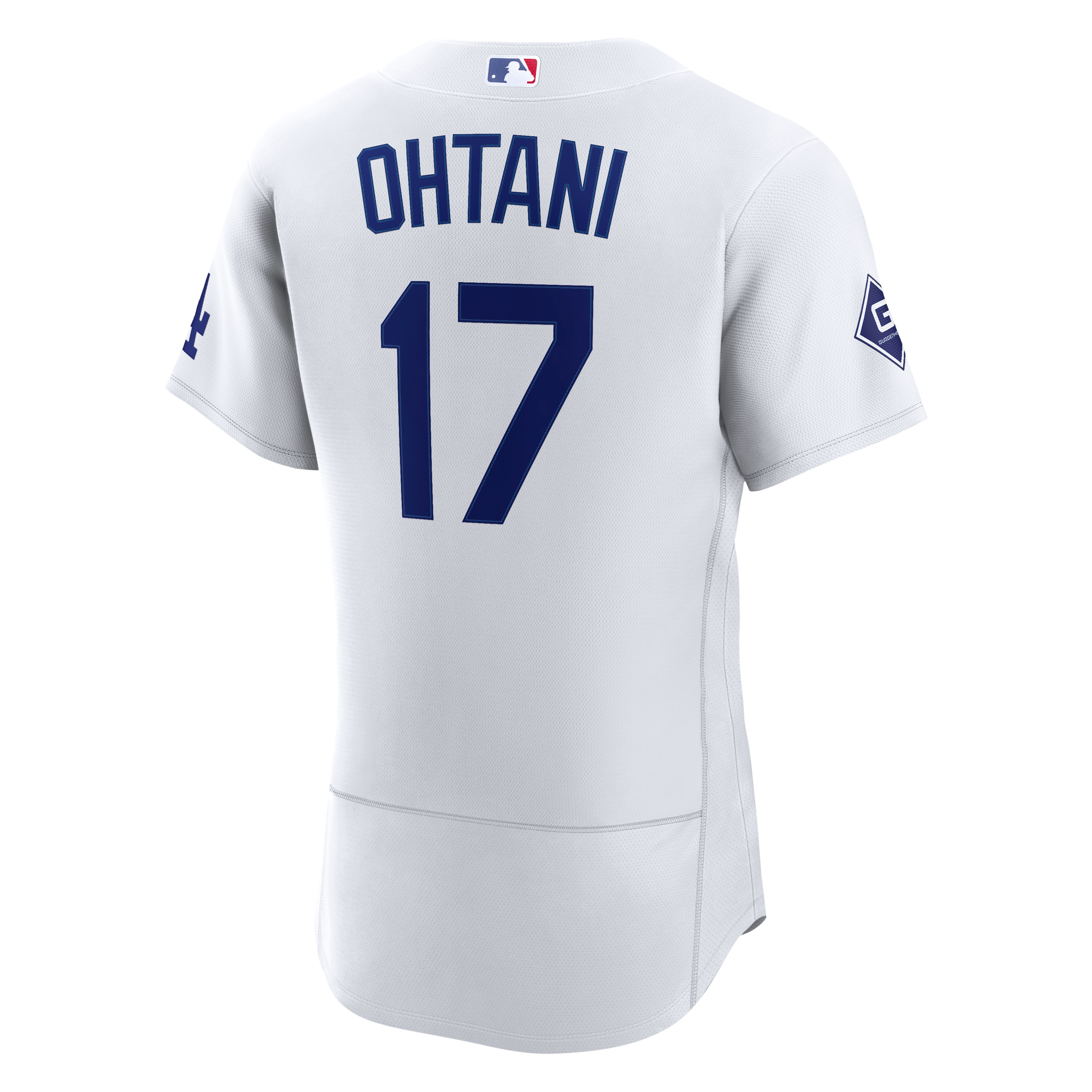 Shohei Ohtani Los Angeles Dodgers Home Sponsor Patch Jersey - White - Image 4