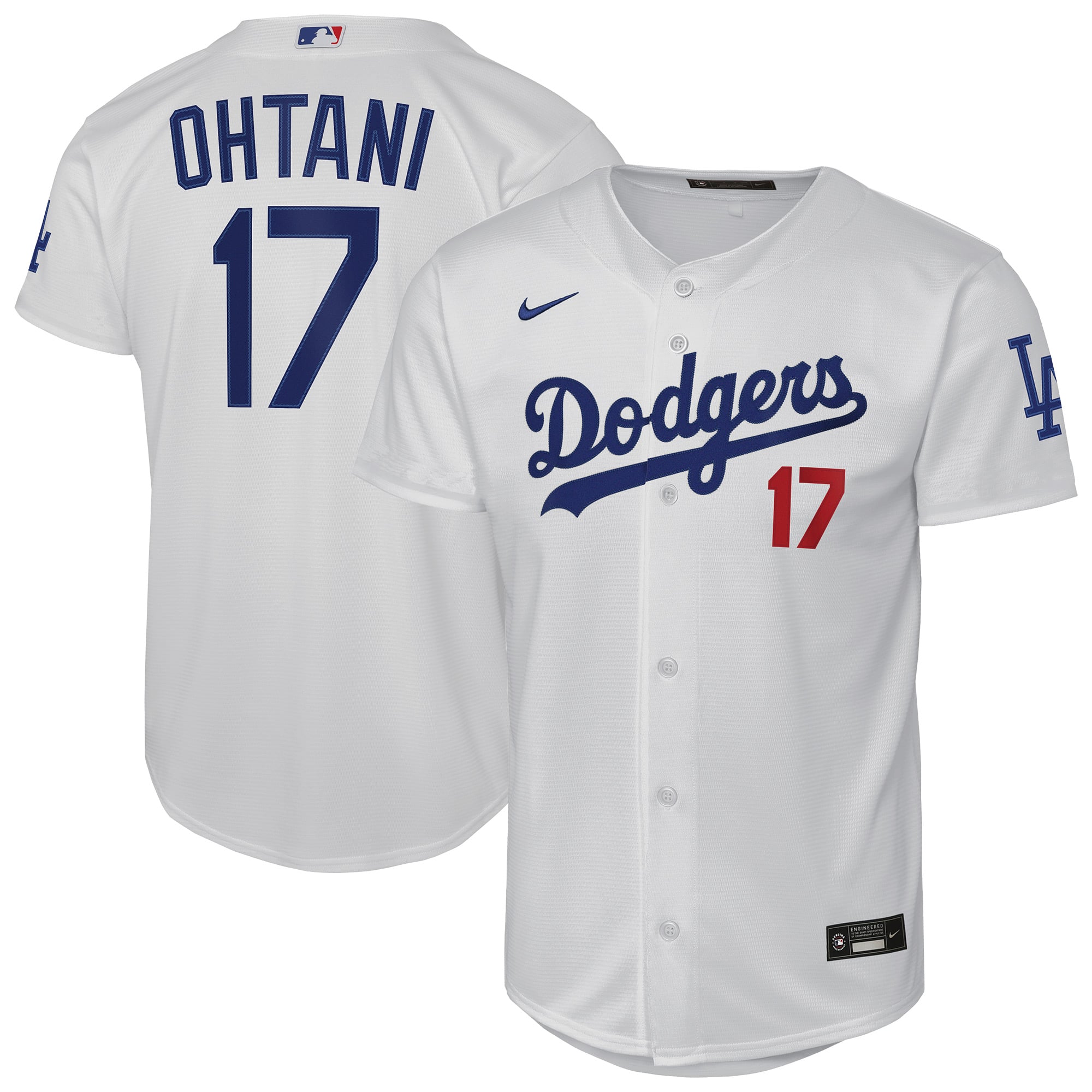 Shohei Ohtani Los Angeles Dodgers Youth Home Stadium Jersey - White - Image 2