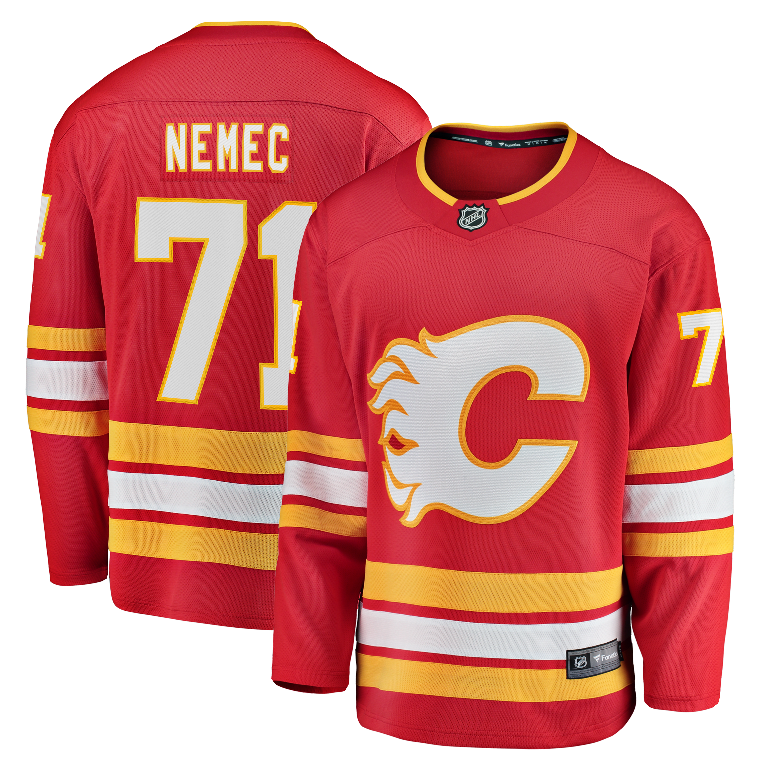 Simon Nemec Calgary Flames Home Breakaway Jersey - Red - Image 2