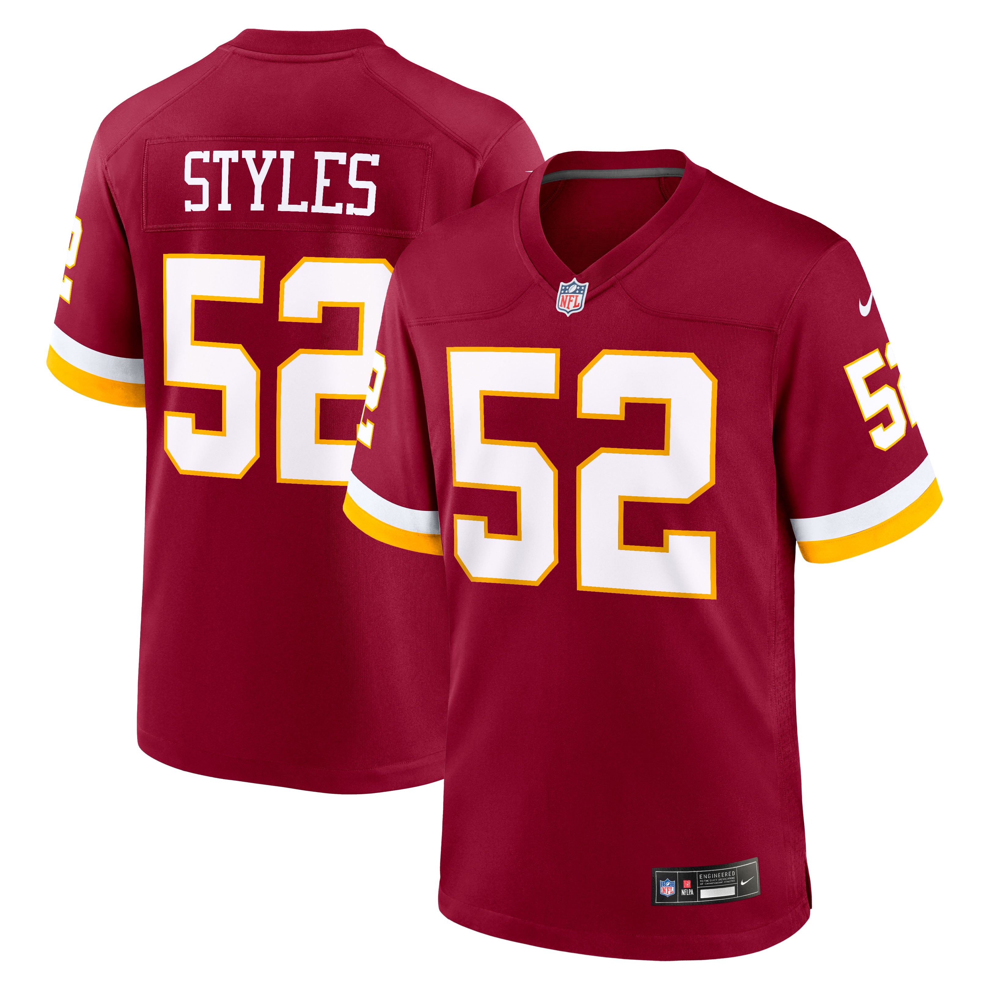 Sonny Styles Washington Commanders 2026 Draft First Round Pick No. 7 Team Game Jersey - Burgundy - Image 2