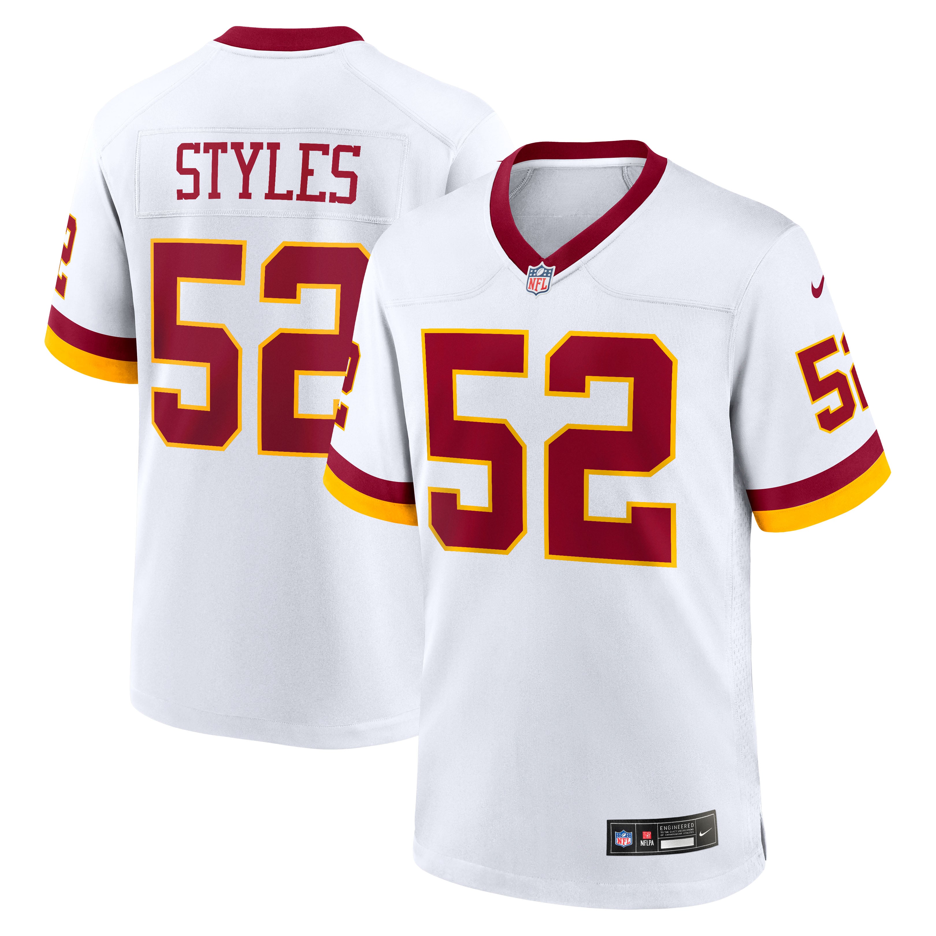 Sonny Styles Washington Commanders 2026 Draft First Round Pick No. 7 Team Game Jersey - White - Image 2