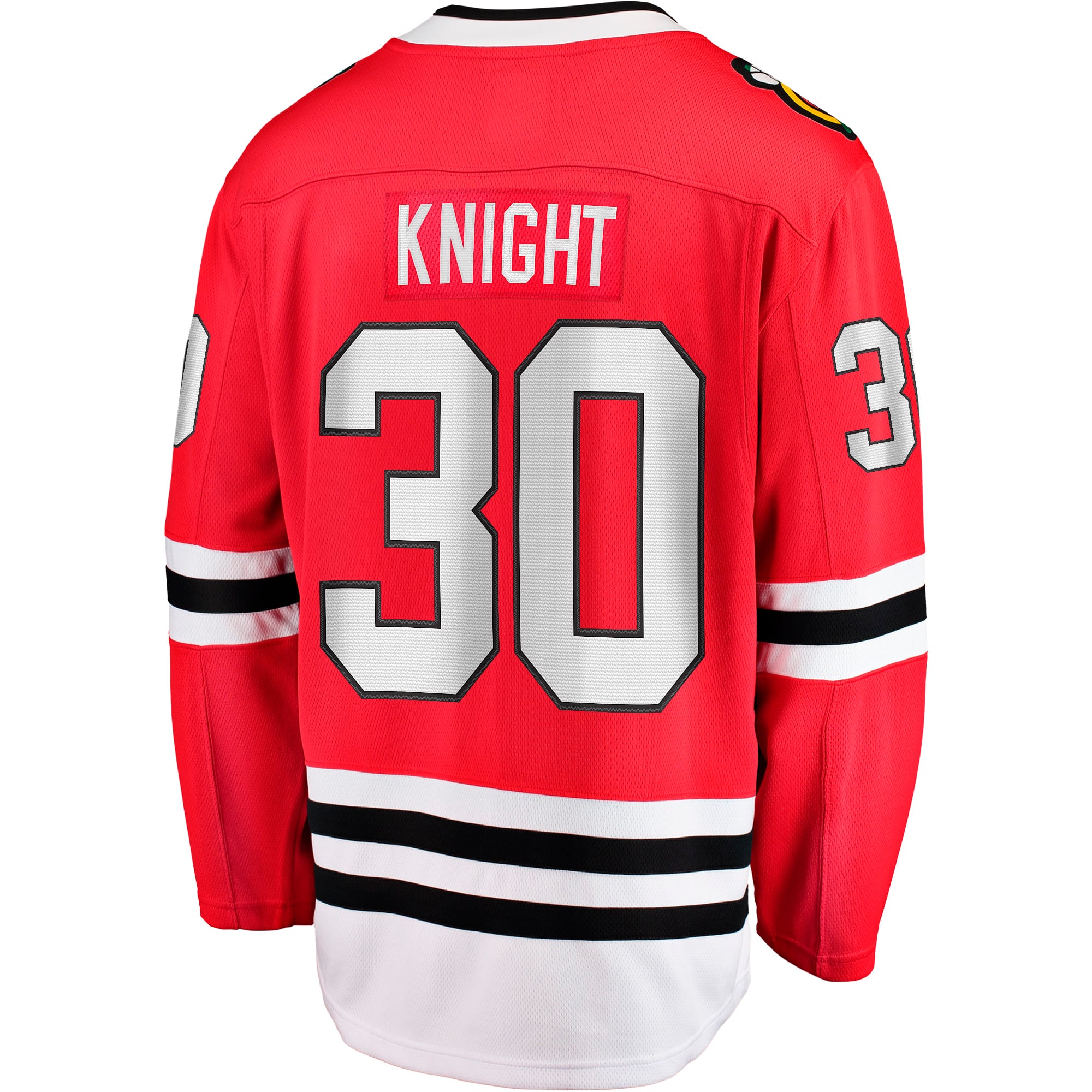 Spencer Knight Chicago Blackhawks Home Breakaway Jersey - Red - Image 4