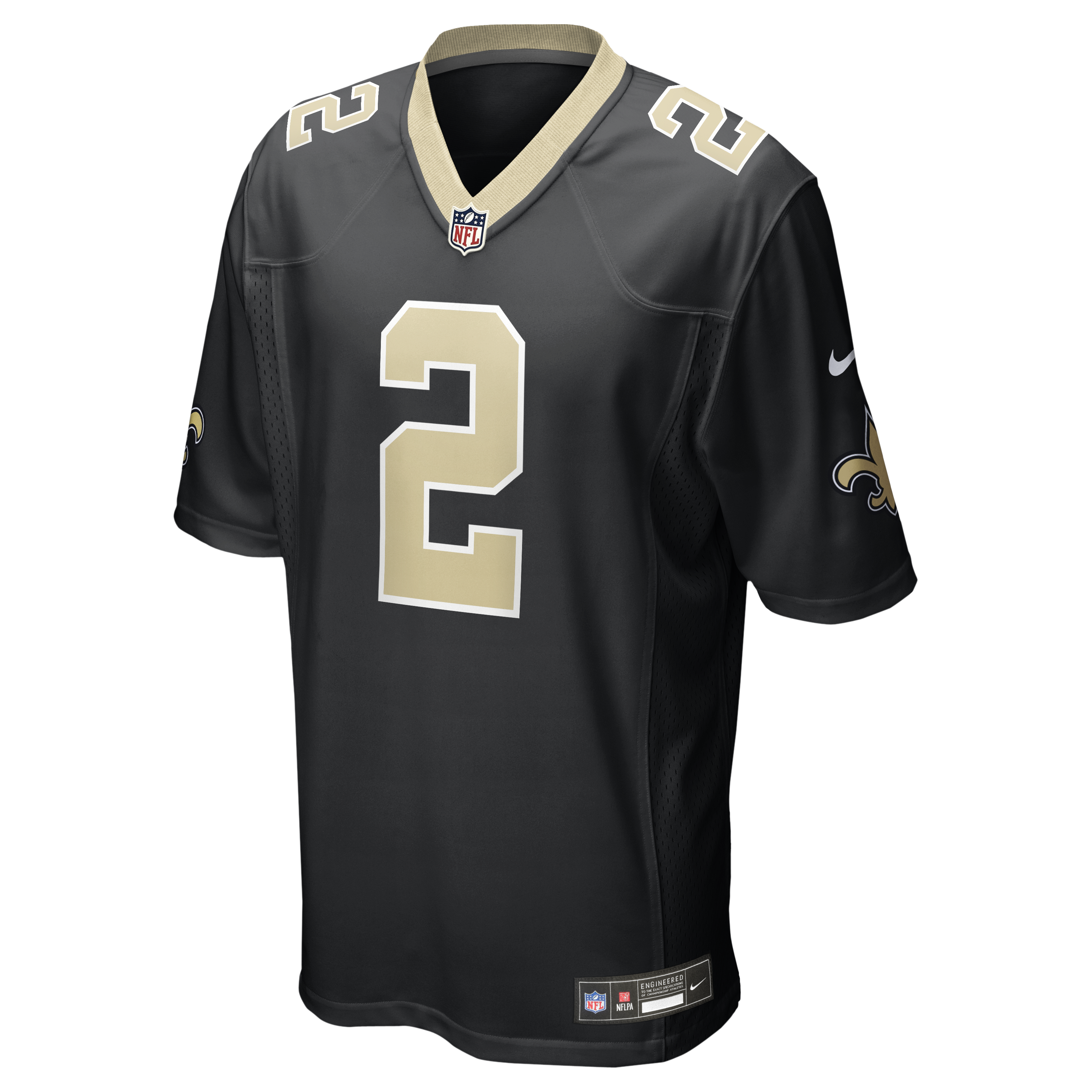 Spencer Rattler New Orleans Saints Team Game Jersey - Black - Image 3