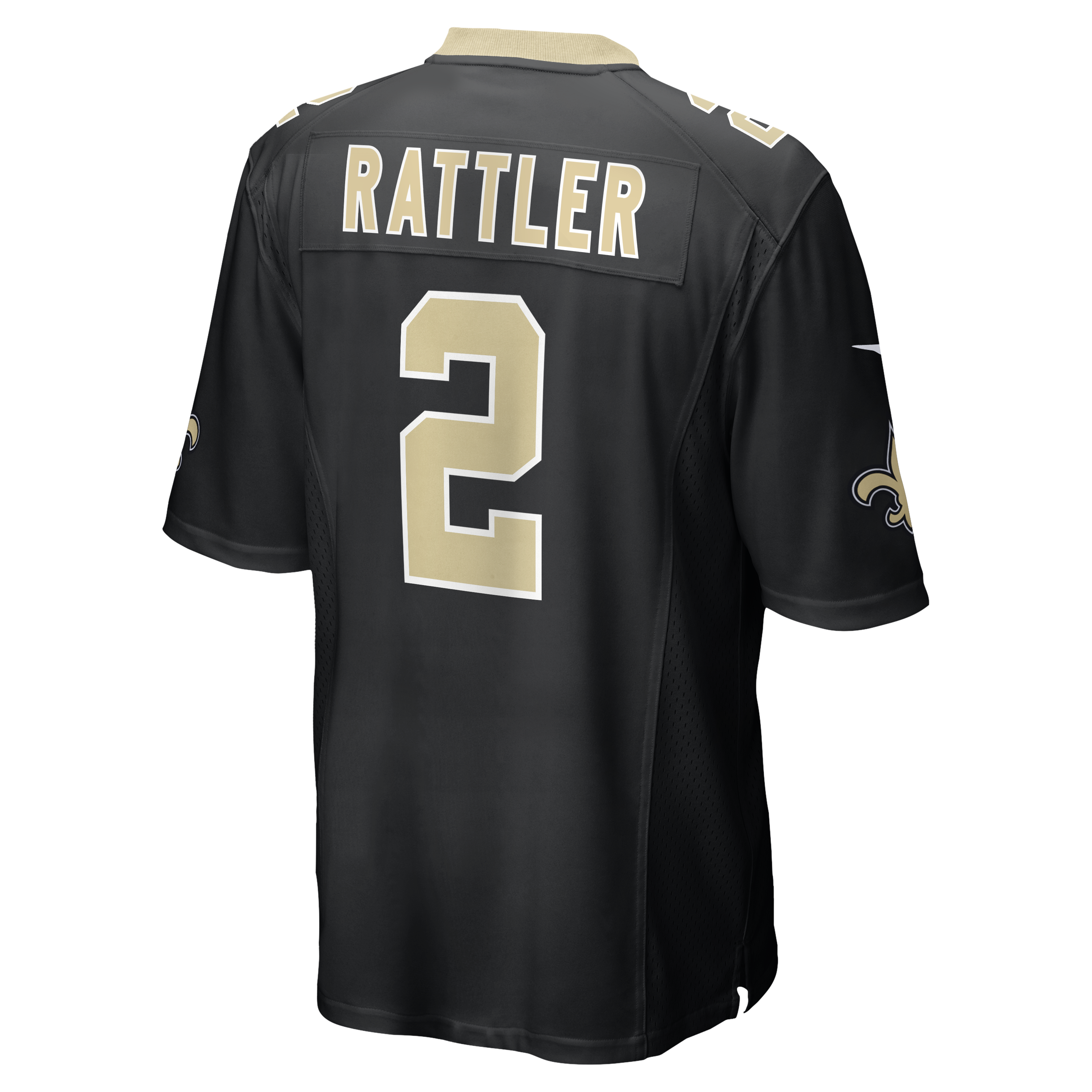 Spencer Rattler New Orleans Saints Team Game Jersey - Black - Image 4