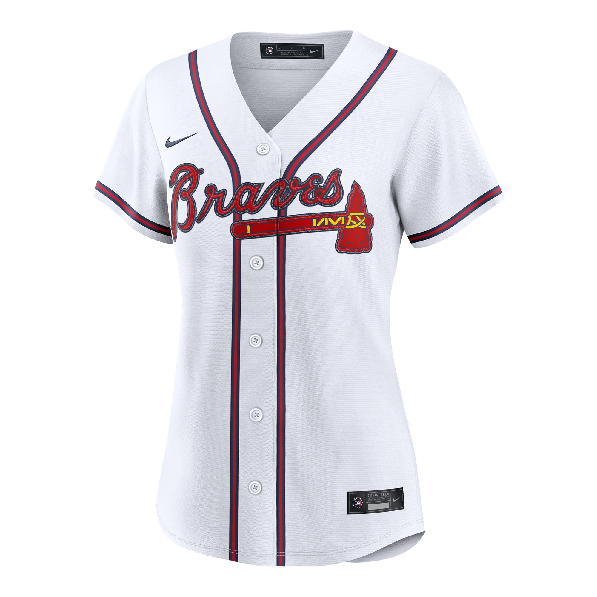 Spencer Schwellenbach Atlanta Braves Women's Home Jersey - White - Image 3
