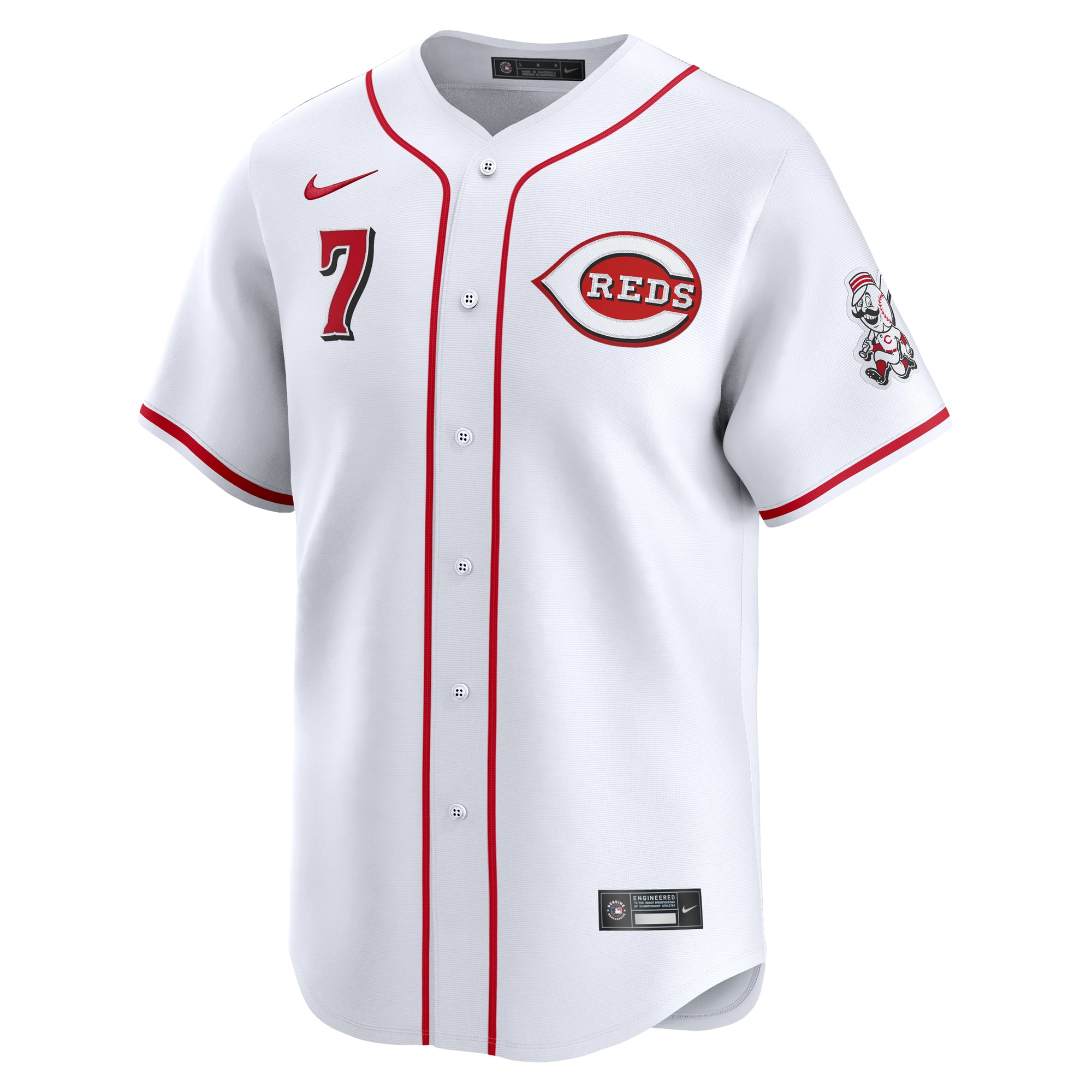 Spencer Steer Cincinnati Reds Home Limited Player Jersey - White - Image 3