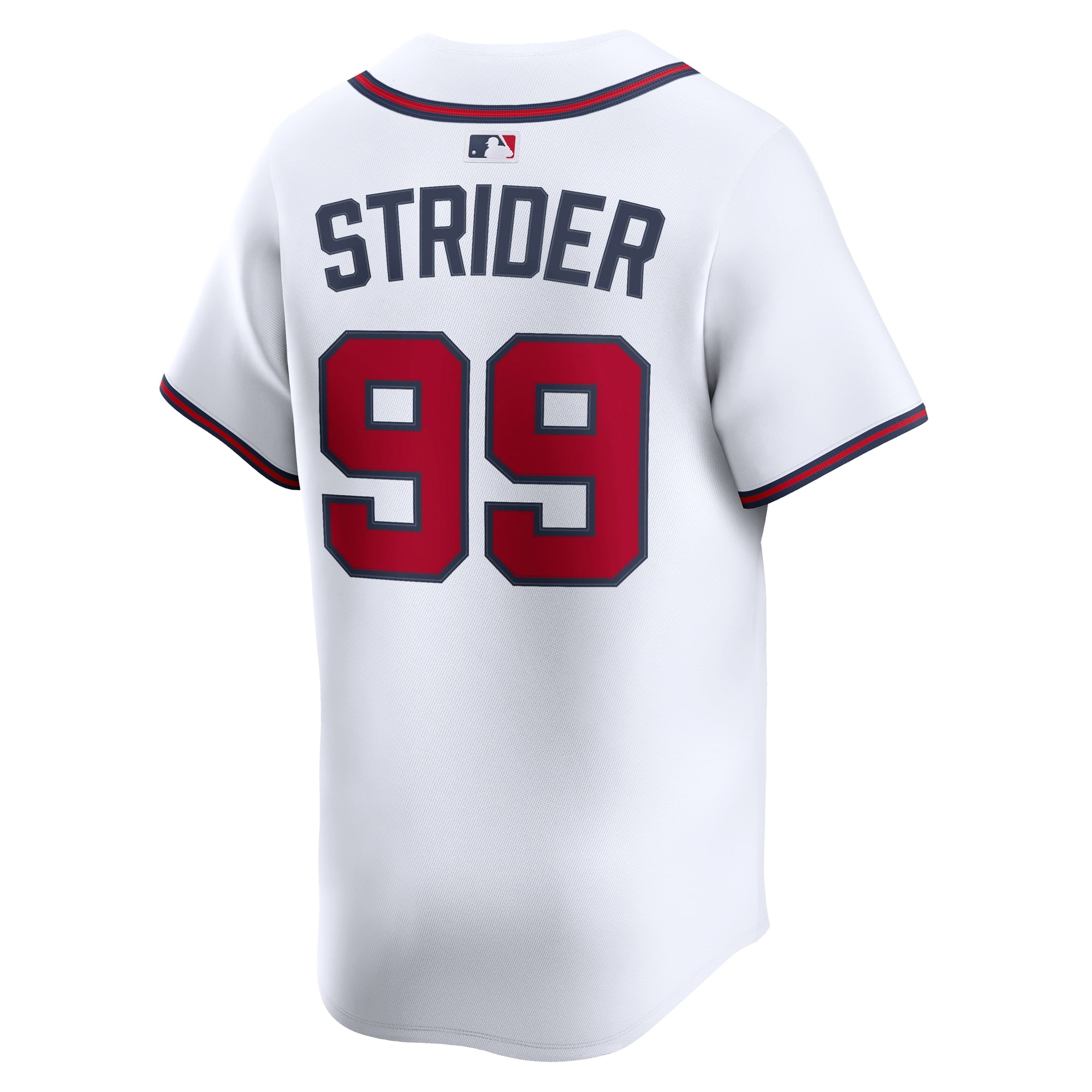 Spencer Strider Atlanta Braves Home Limited Player Jersey - White - Image 4
