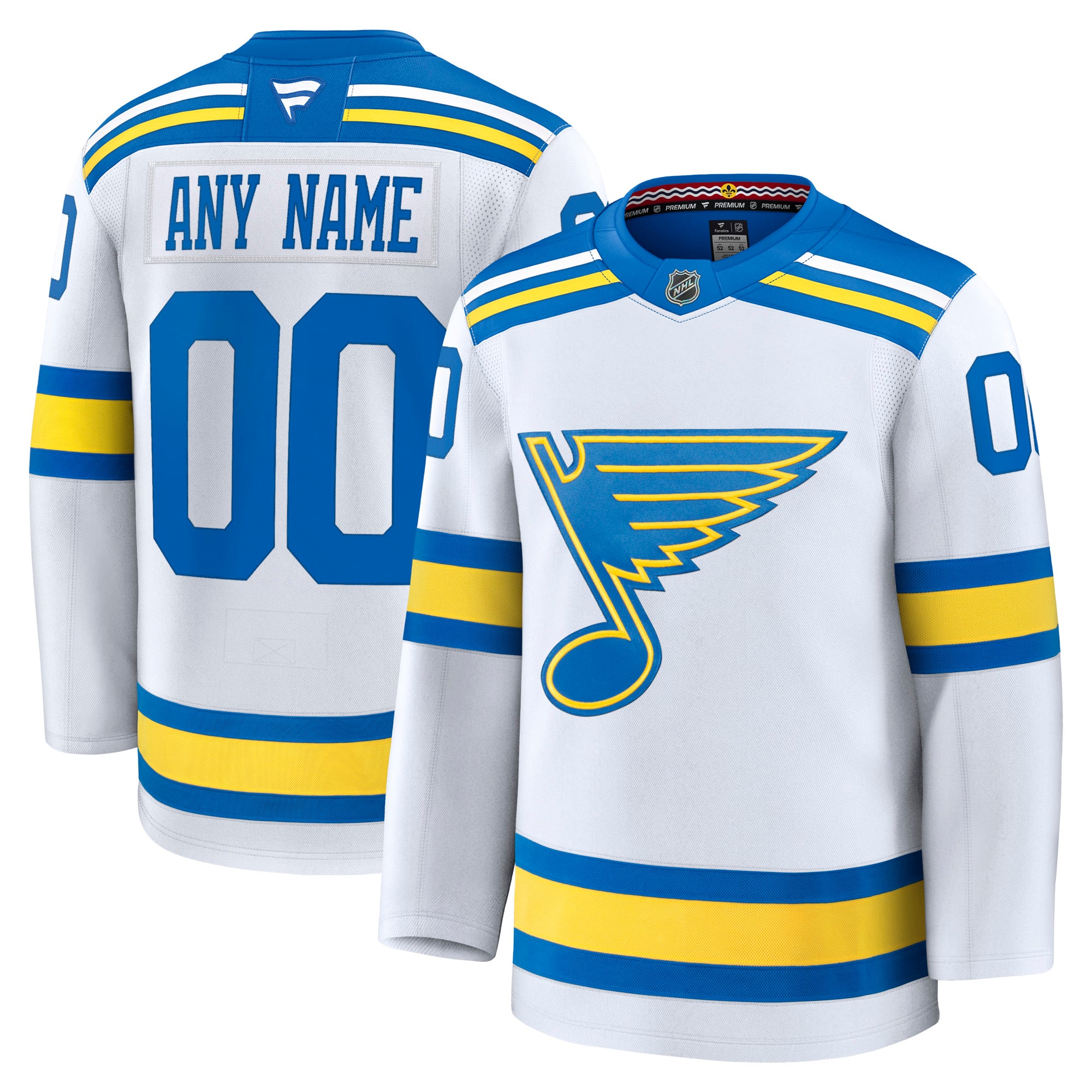 St. Louis Blues Alternate Premium Custom Jersey - White