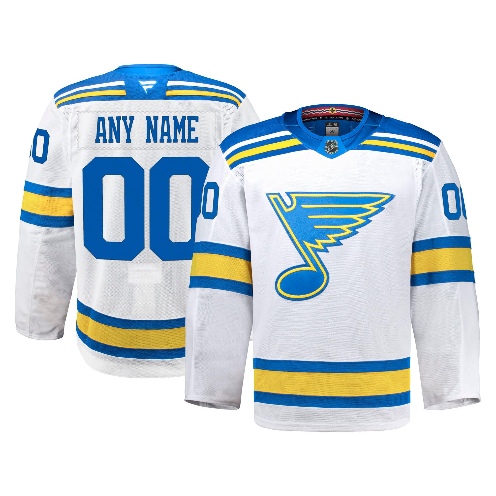 St. Louis Blues Home Pro Custom Jersey - White