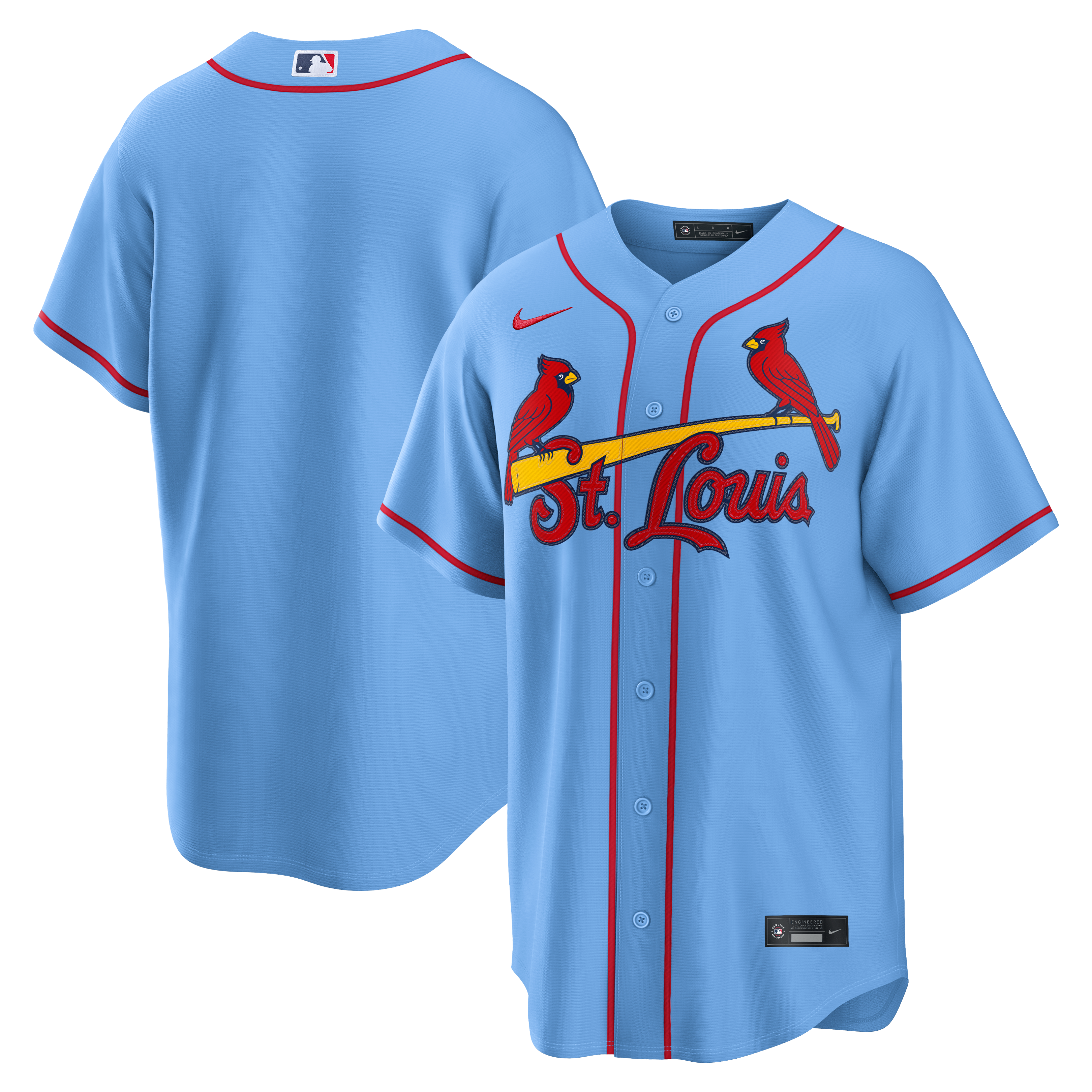 St. Louis Cardinals Alternate Jersey - Light Blue - Image 2