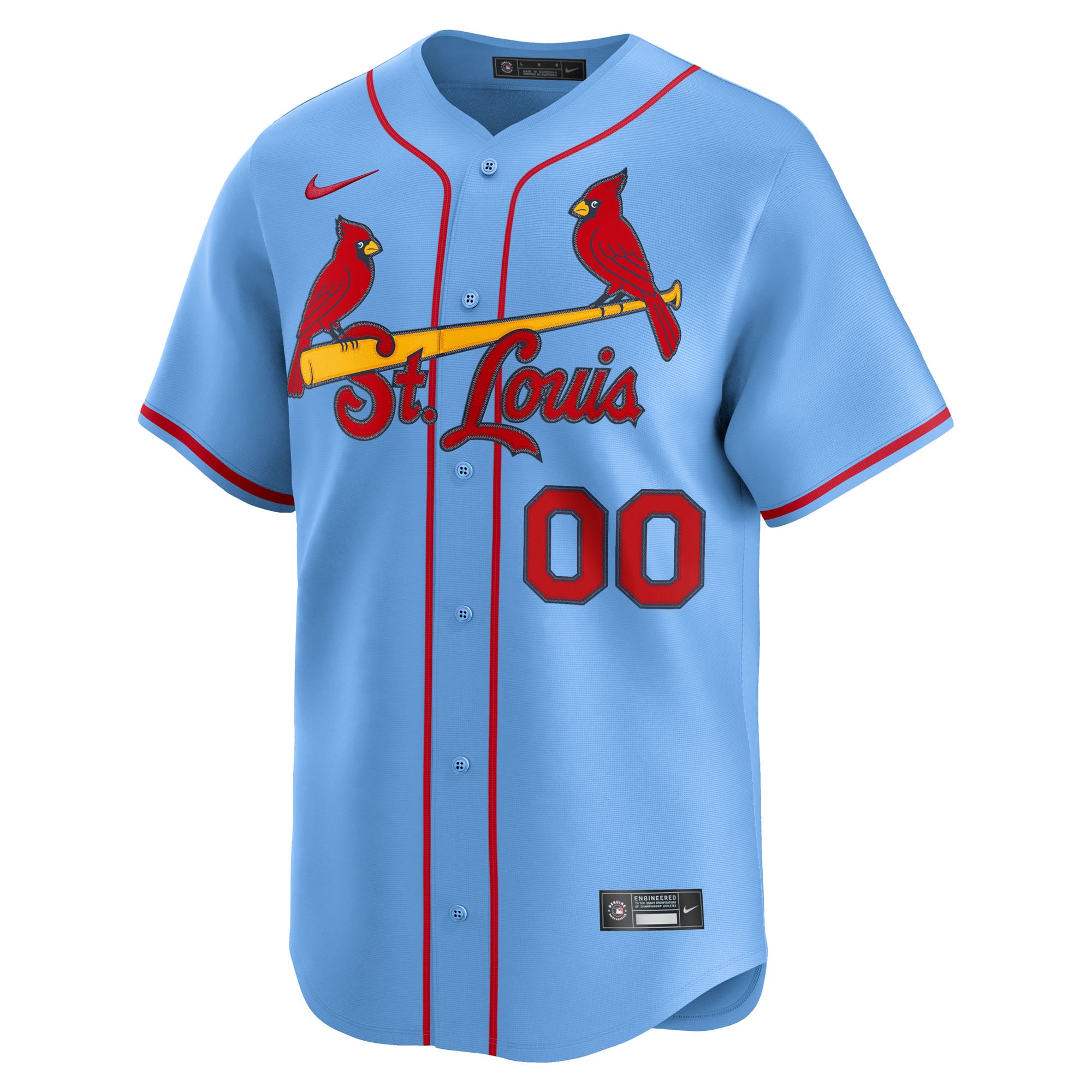 St. Louis Cardinals Alternate Limited Custom Jersey - Light Blue - Image 3