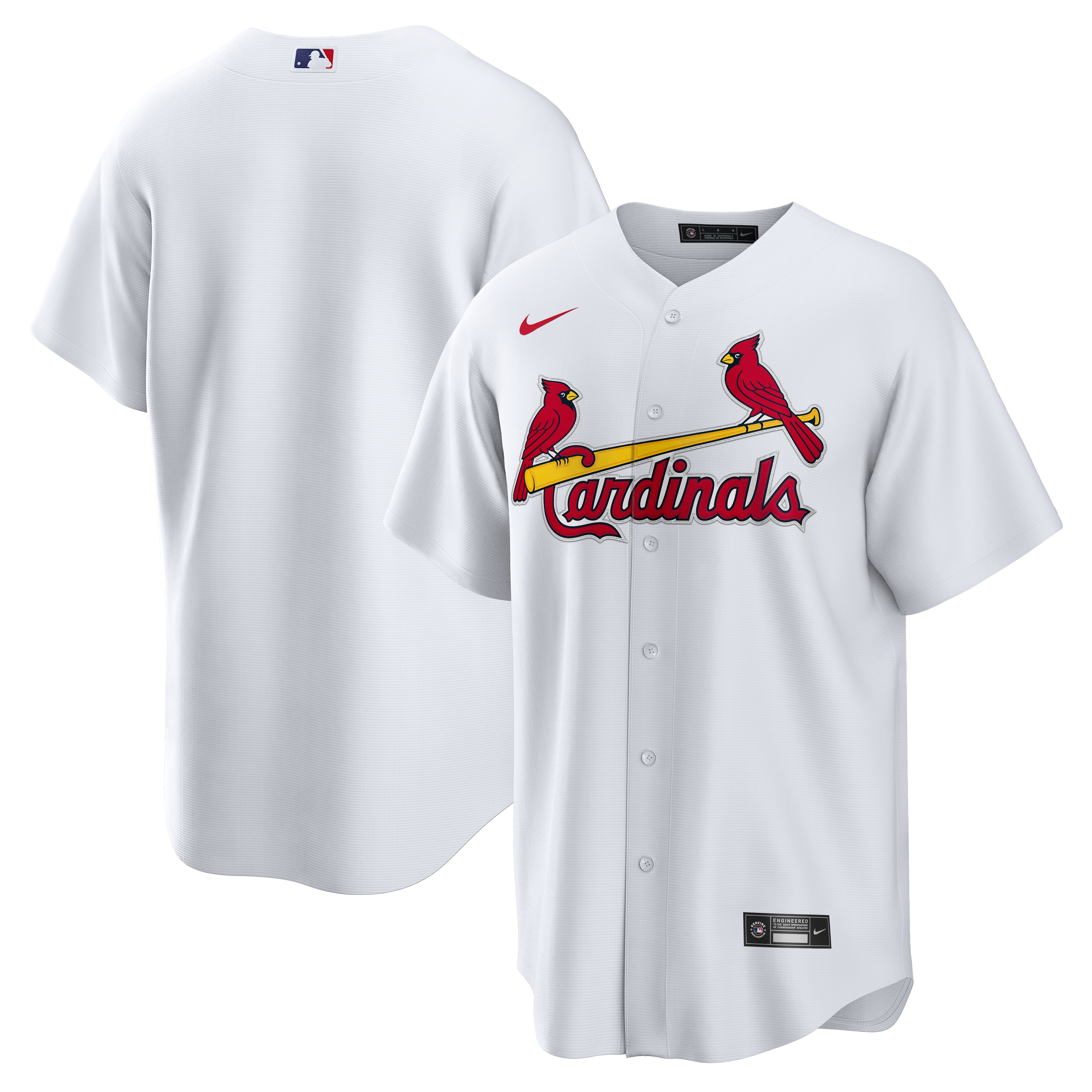St. Louis Cardinals Home Big & Tall Jersey - White - Image 2