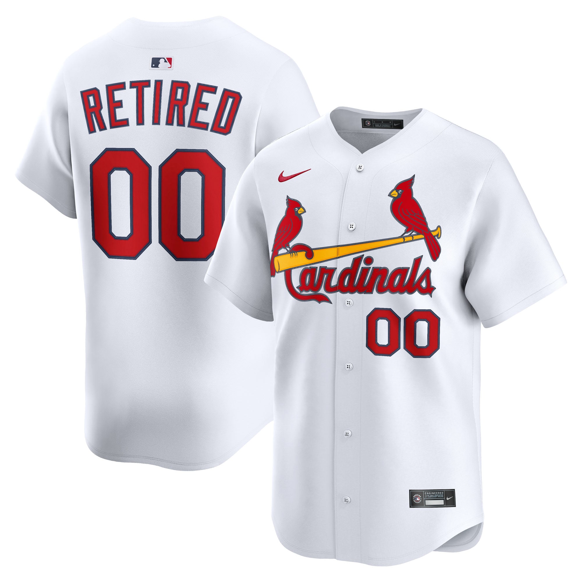 St. Louis Cardinals Home Limited Pick-A-Player Retired Roster Jersey - White - Image 2