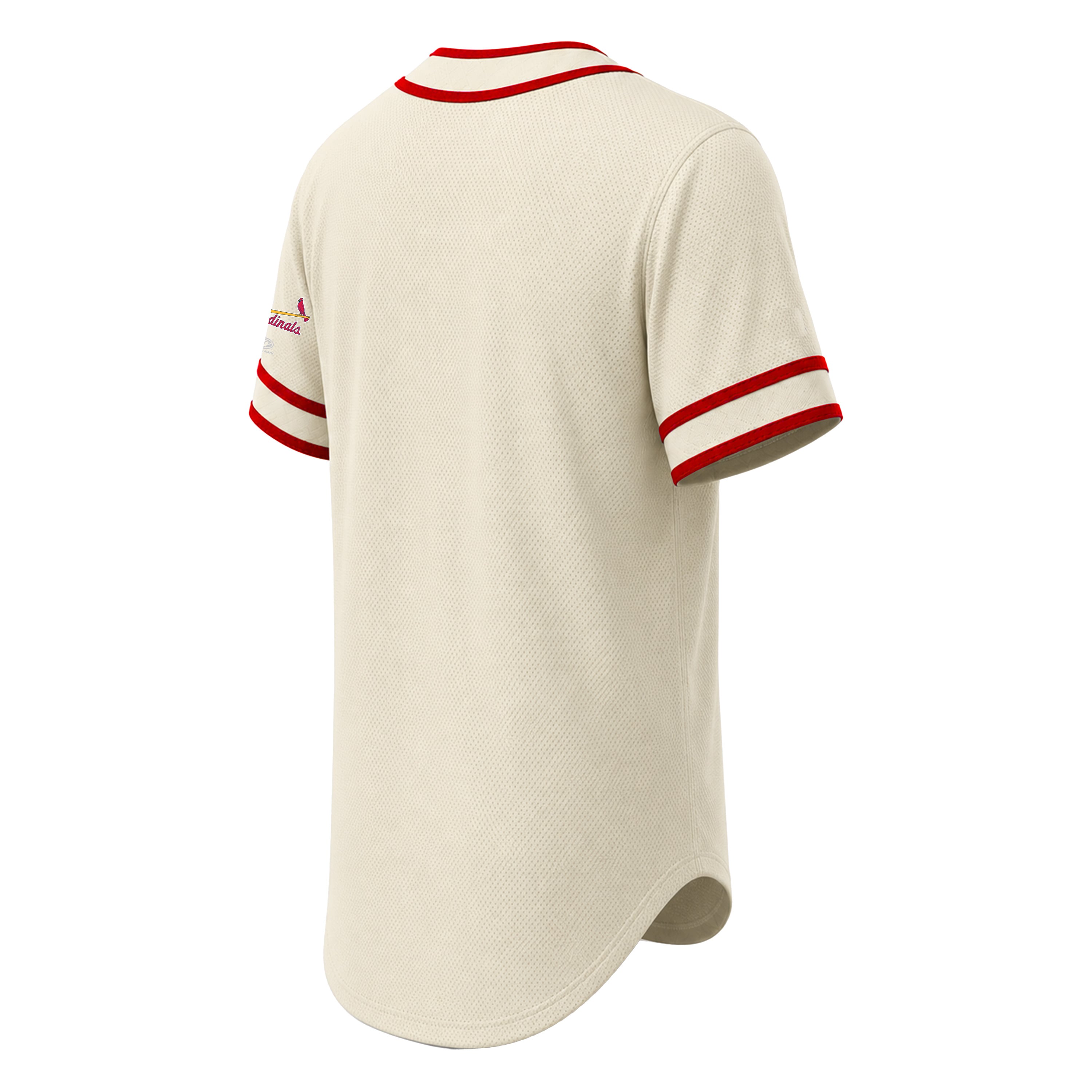 St. Louis Cardinals Stitches Throwback Fashion Jersey - Natural - Image 4