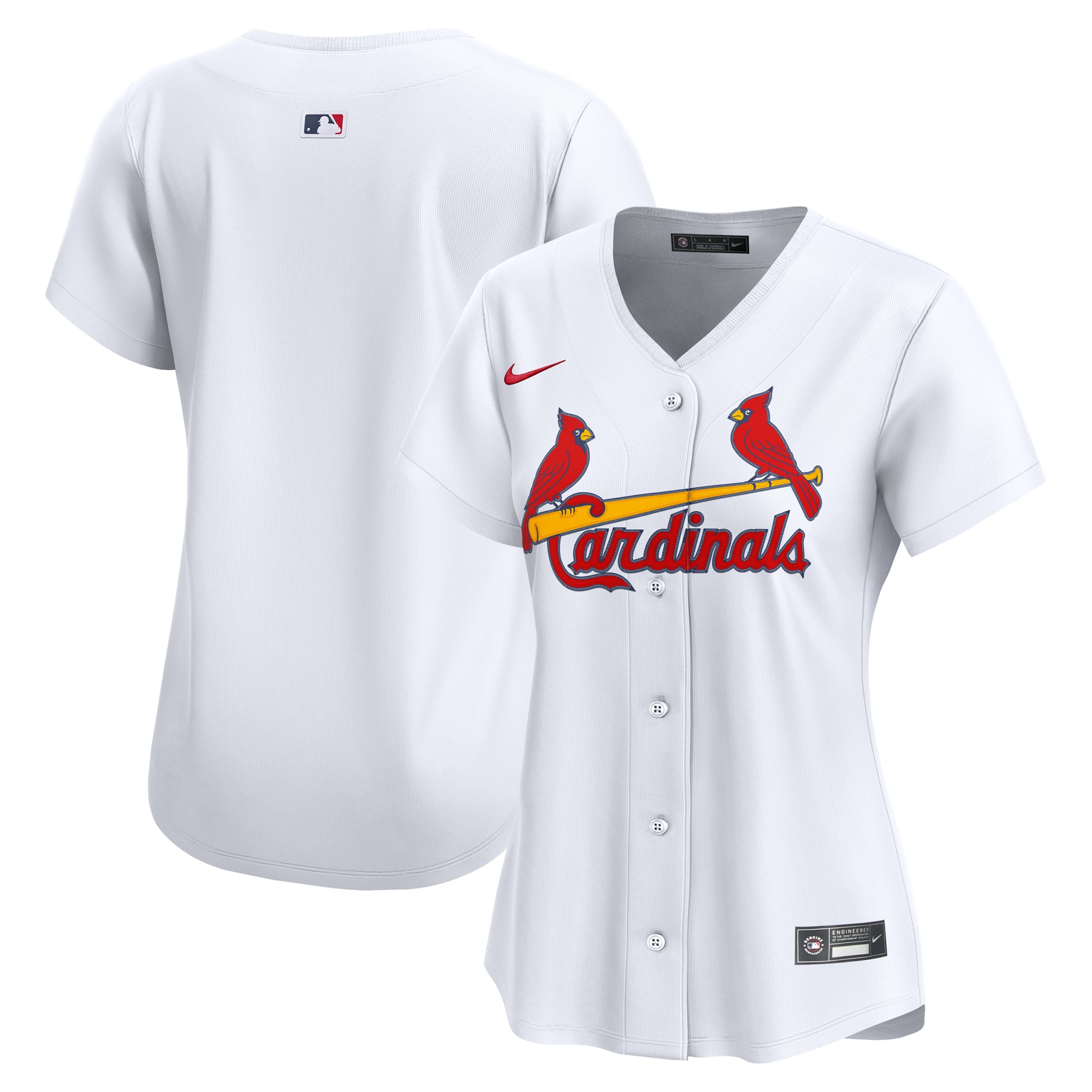 St. Louis Cardinals Women's Home Limited Jersey - White - Image 2
