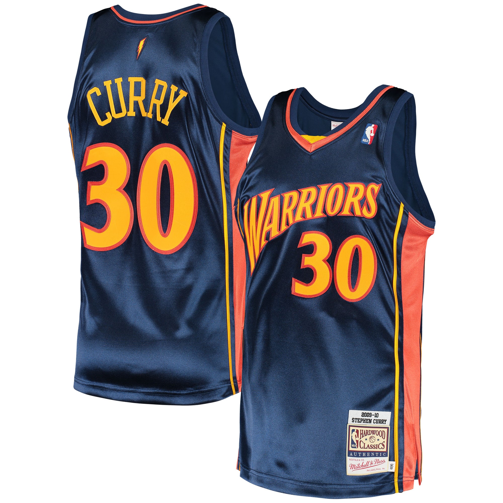 Stephen Curry Golden State Warriors 2009/10 Hardwood Classics Jersey - Navy - Image 2