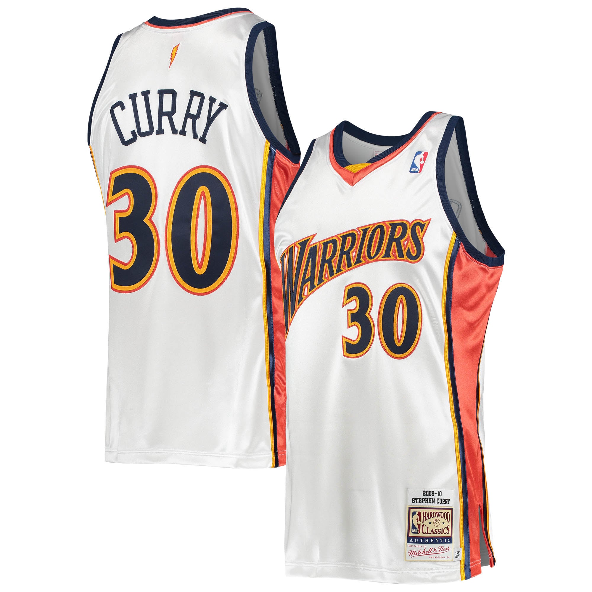 Stephen Curry Golden State Warriors 2009/10 Hardwood Classics Jersey - White - Image 2