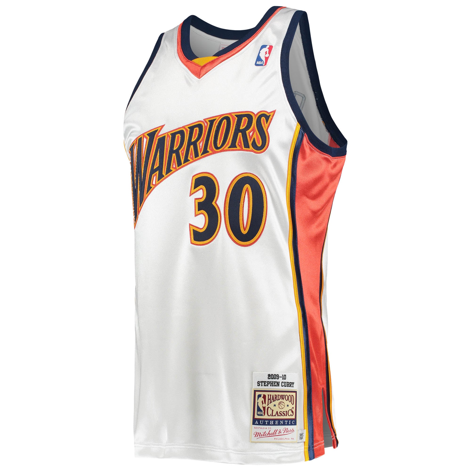 Stephen Curry Golden State Warriors 2009/10 Hardwood Classics Jersey - White - Image 3