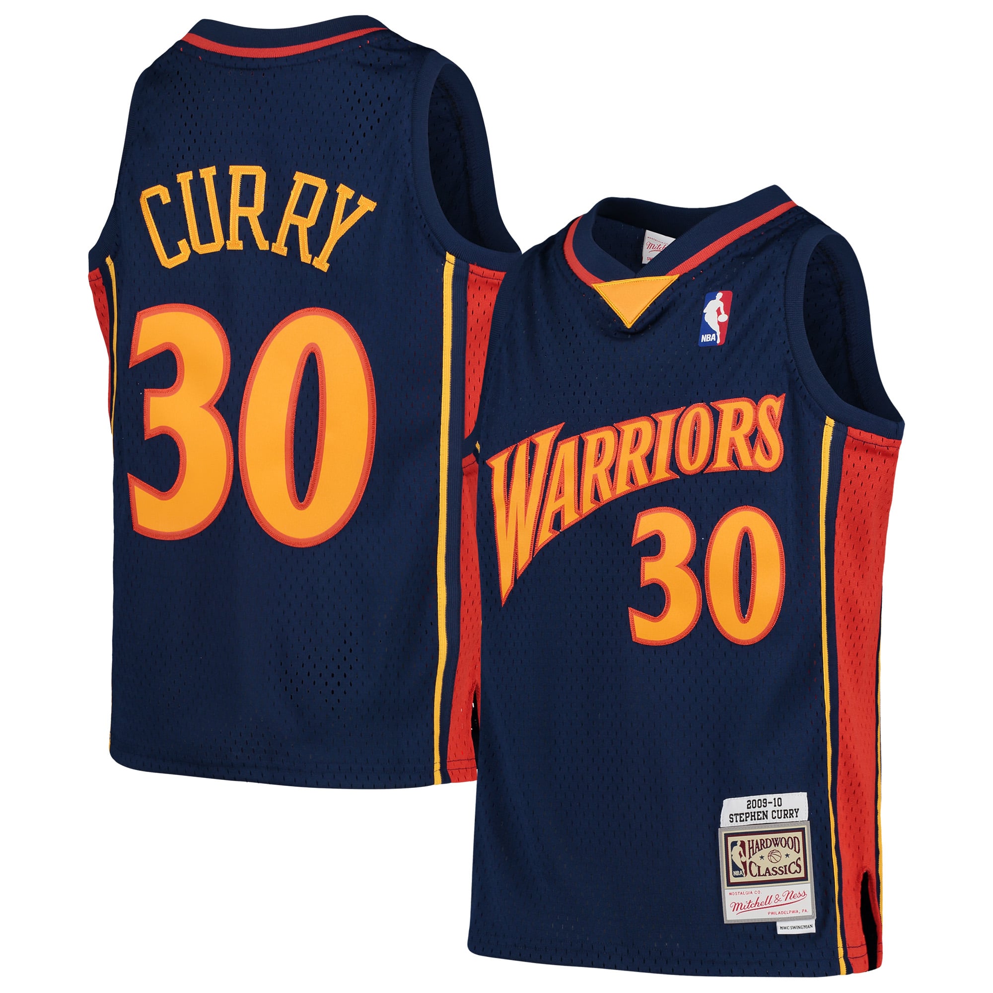Stephen Curry Golden State Warriors Youth 2009-10 Hardwood Classics Swingman Jersey - Navy - Image 2
