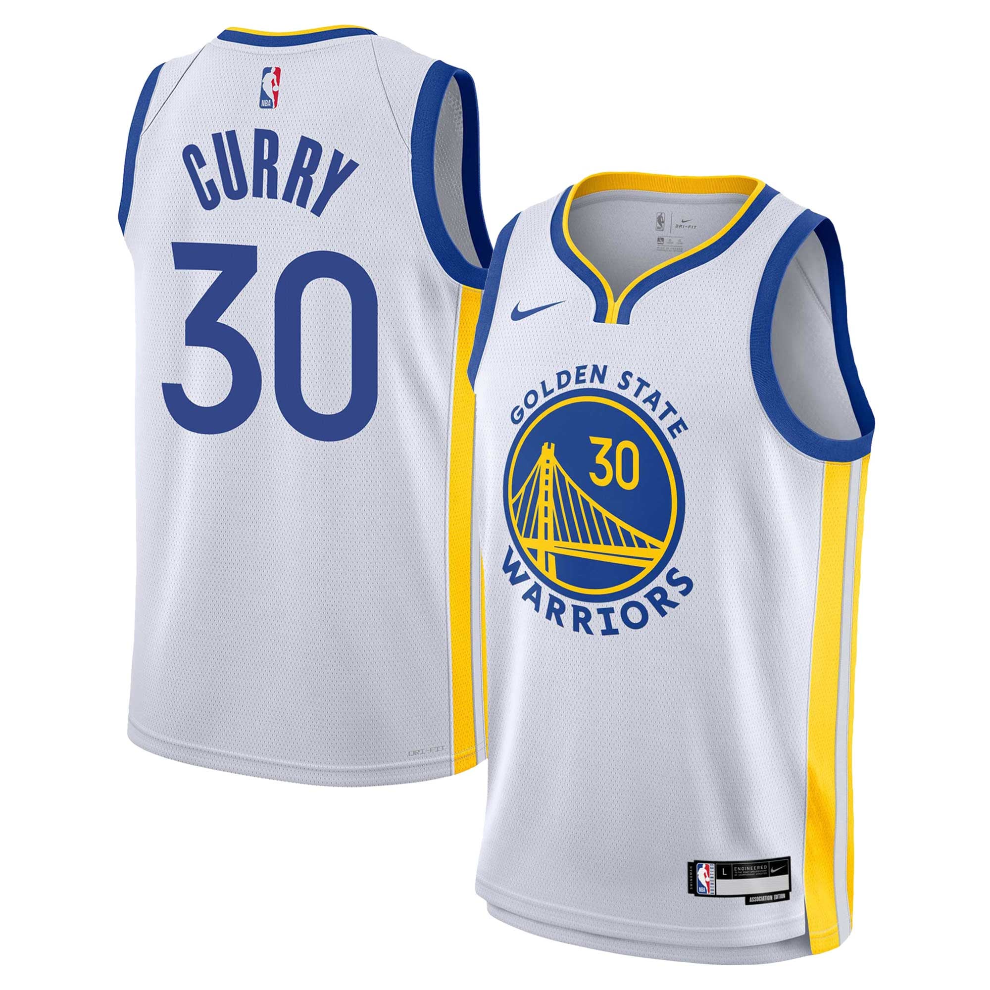 Stephen Curry Golden State Warriors Youth Swingman Jersey - Association Edition - White - Image 2