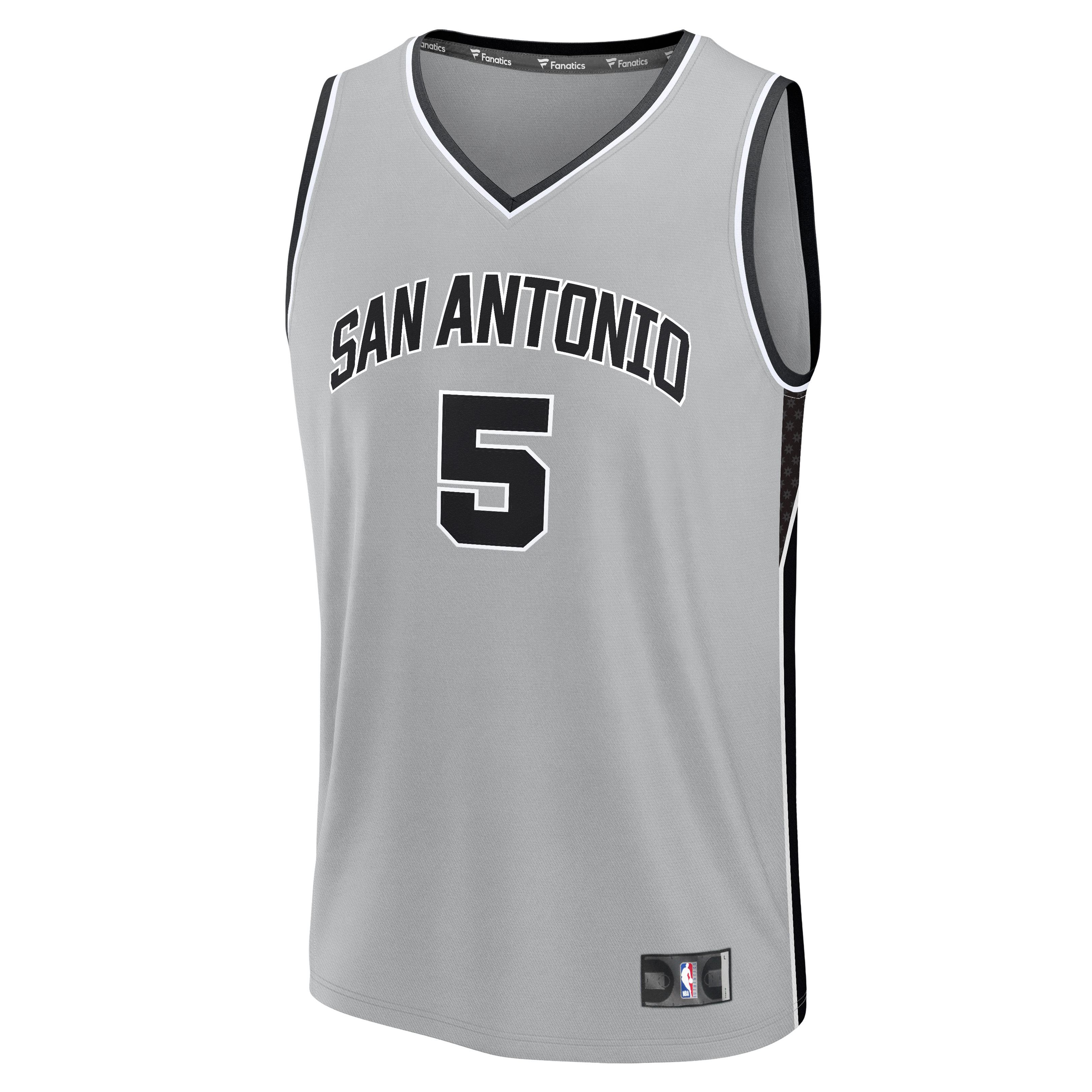 Stephon Castle San Antonio Spurs Fast Break Jersey - Statement Edition - Silver - Image 3