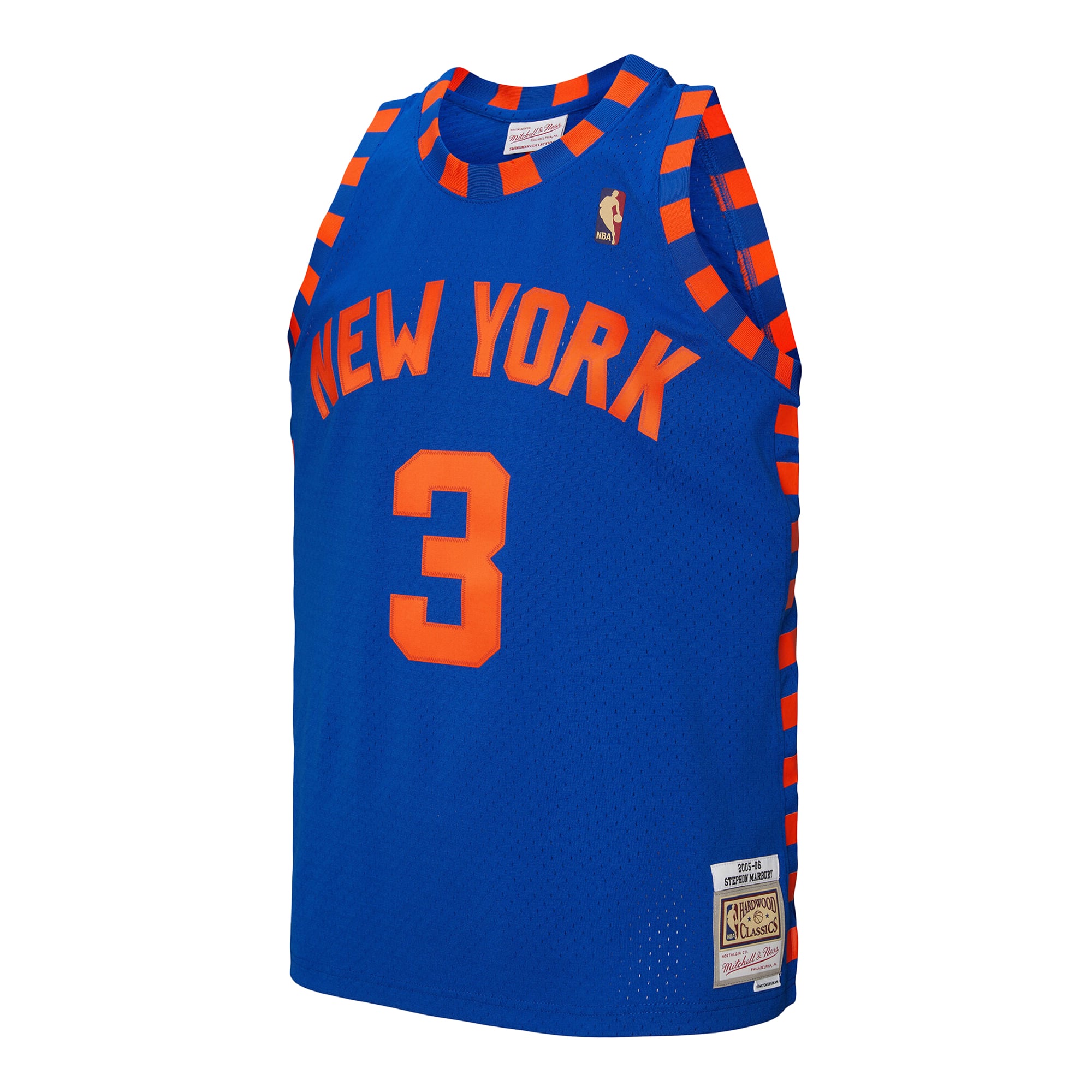 Stephon Marbury New York Knicks 2005/06 Hardwood Classics Swingman Jersey - Blue - Image 3