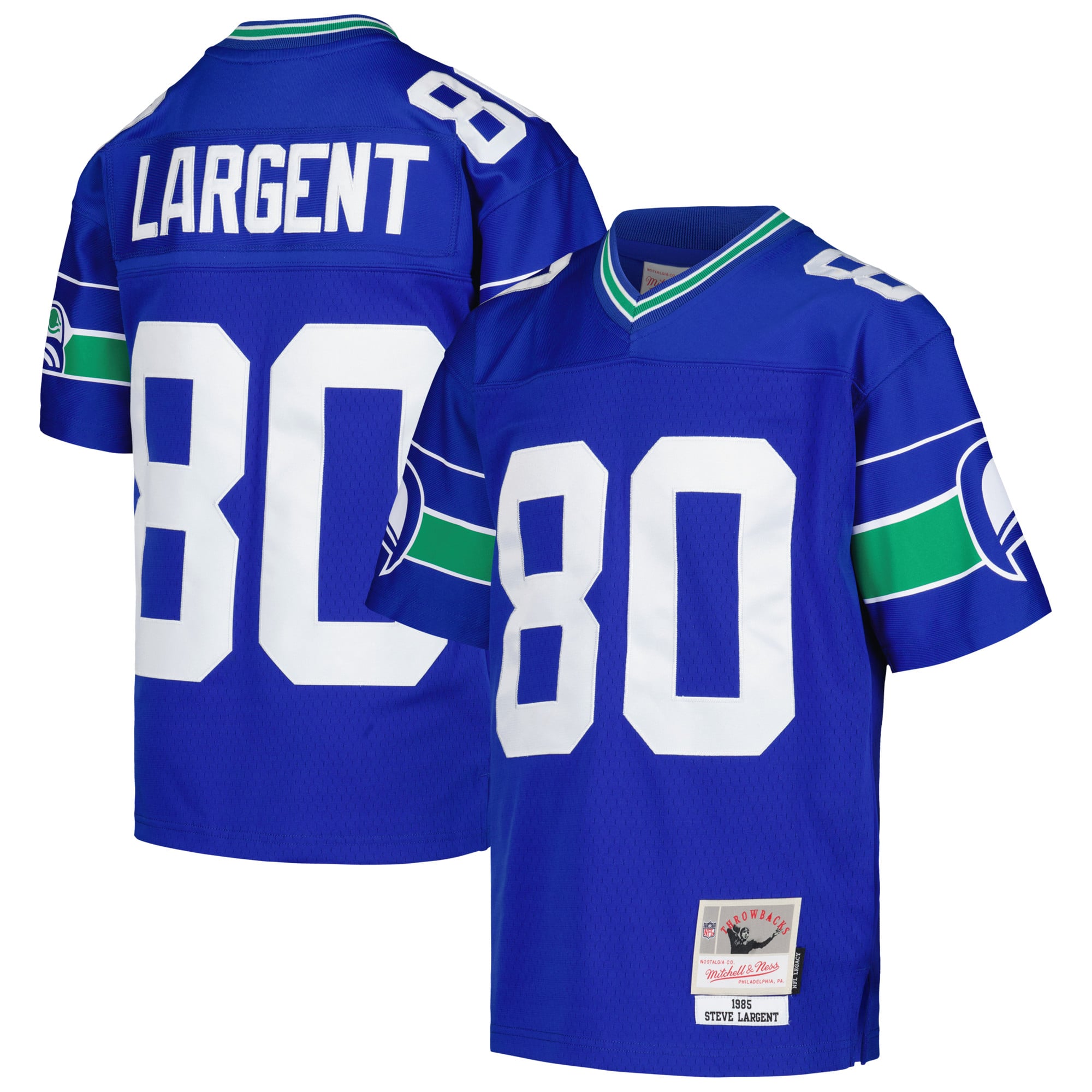 Steve Largent Seattle Seahawks Youth 1985 Retired Player Legacy Jersey - Royal - Image 2