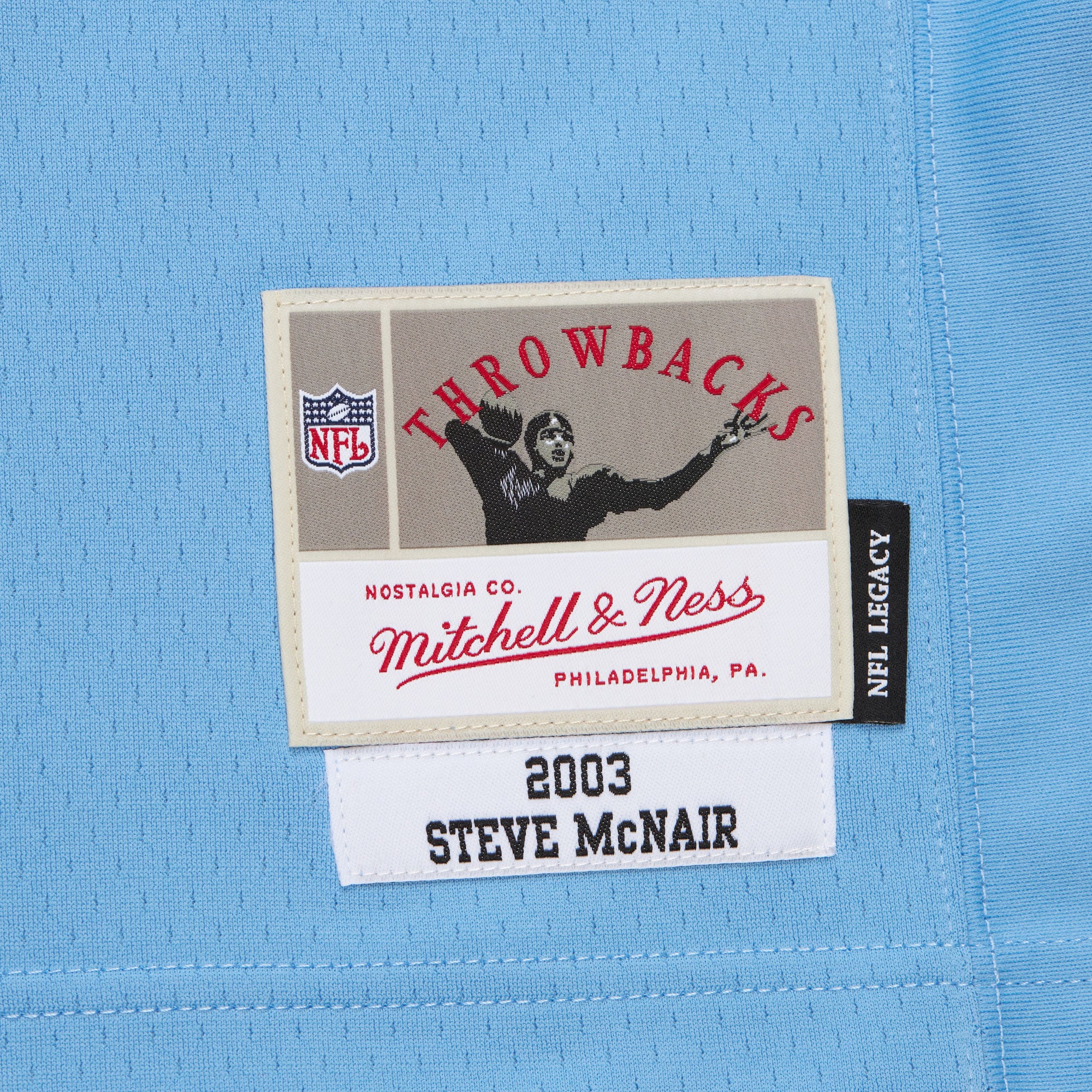 Steve McNair Tennessee Titans 2003 Legacy Jersey - Light Blue - Image 7