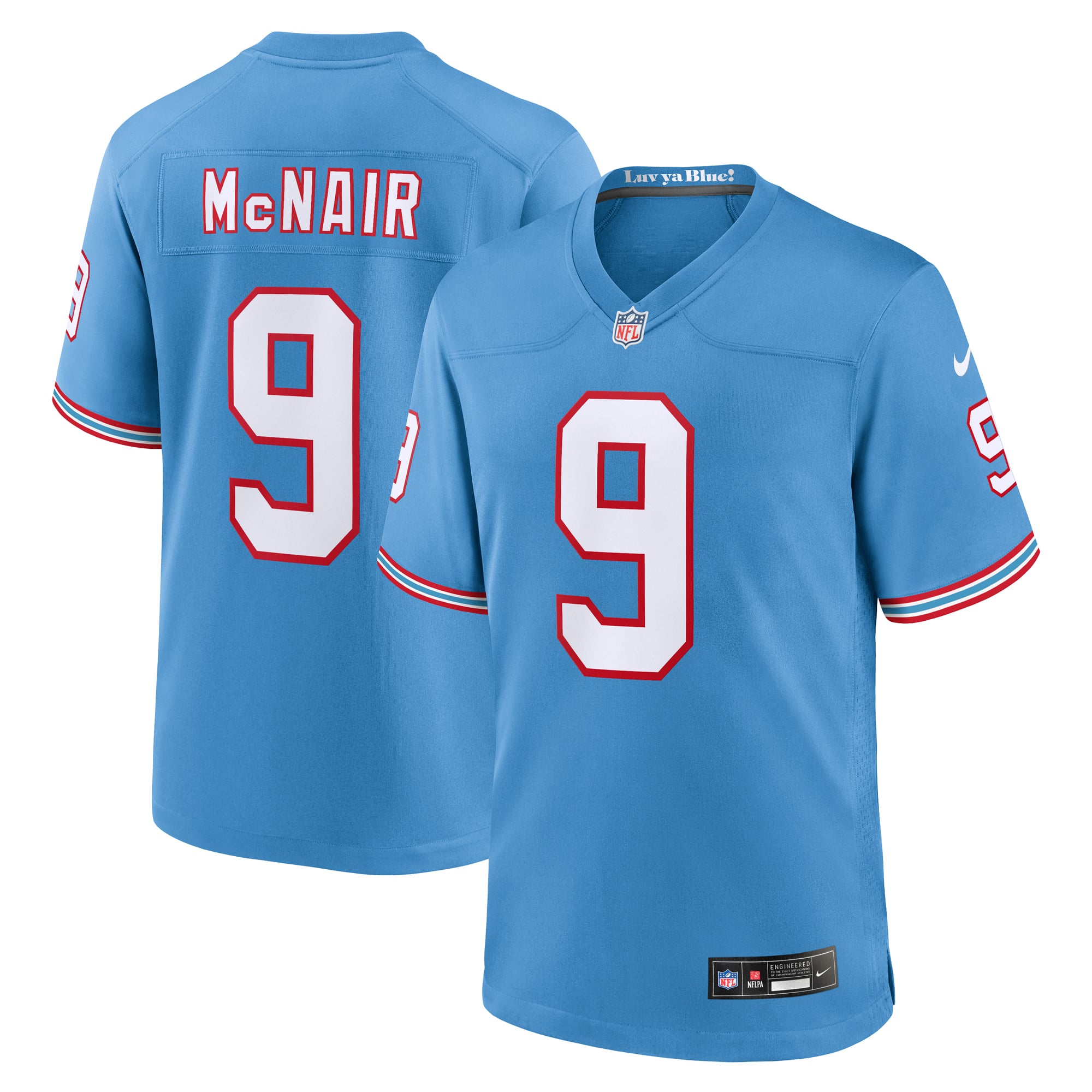 Steve McNair Tennessee Titans Retired Player Alternate Game Jersey - Light Blue - Image 2